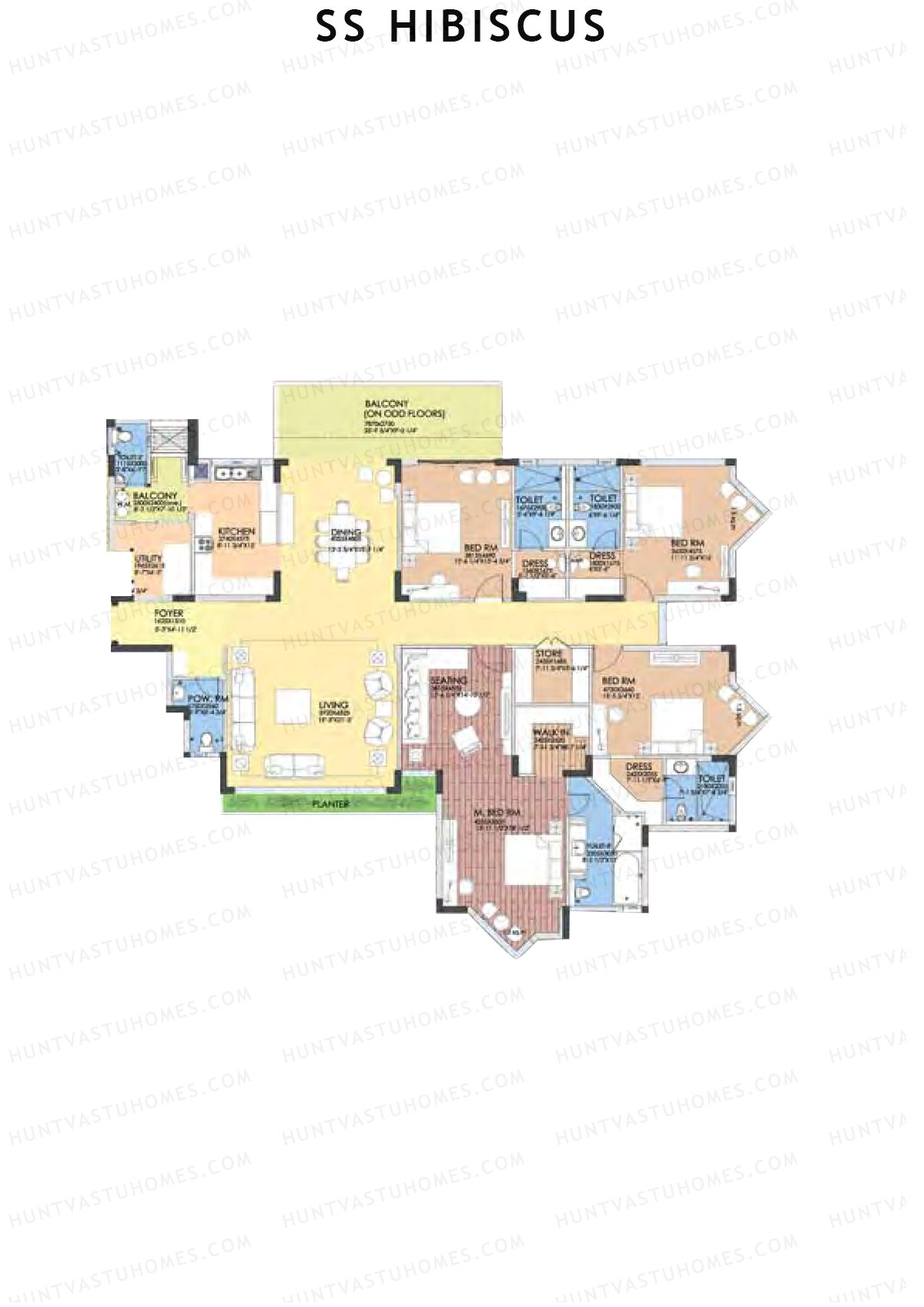 SS Hibiscus Block 5 Unit B 1 Floor Plan