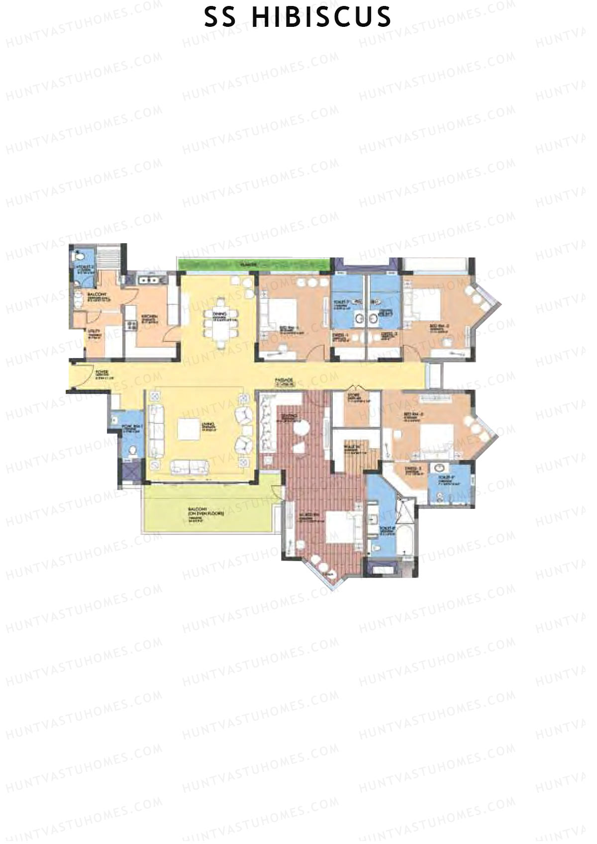 SS Hibiscus Block 5 Unit B  Floor Plan
