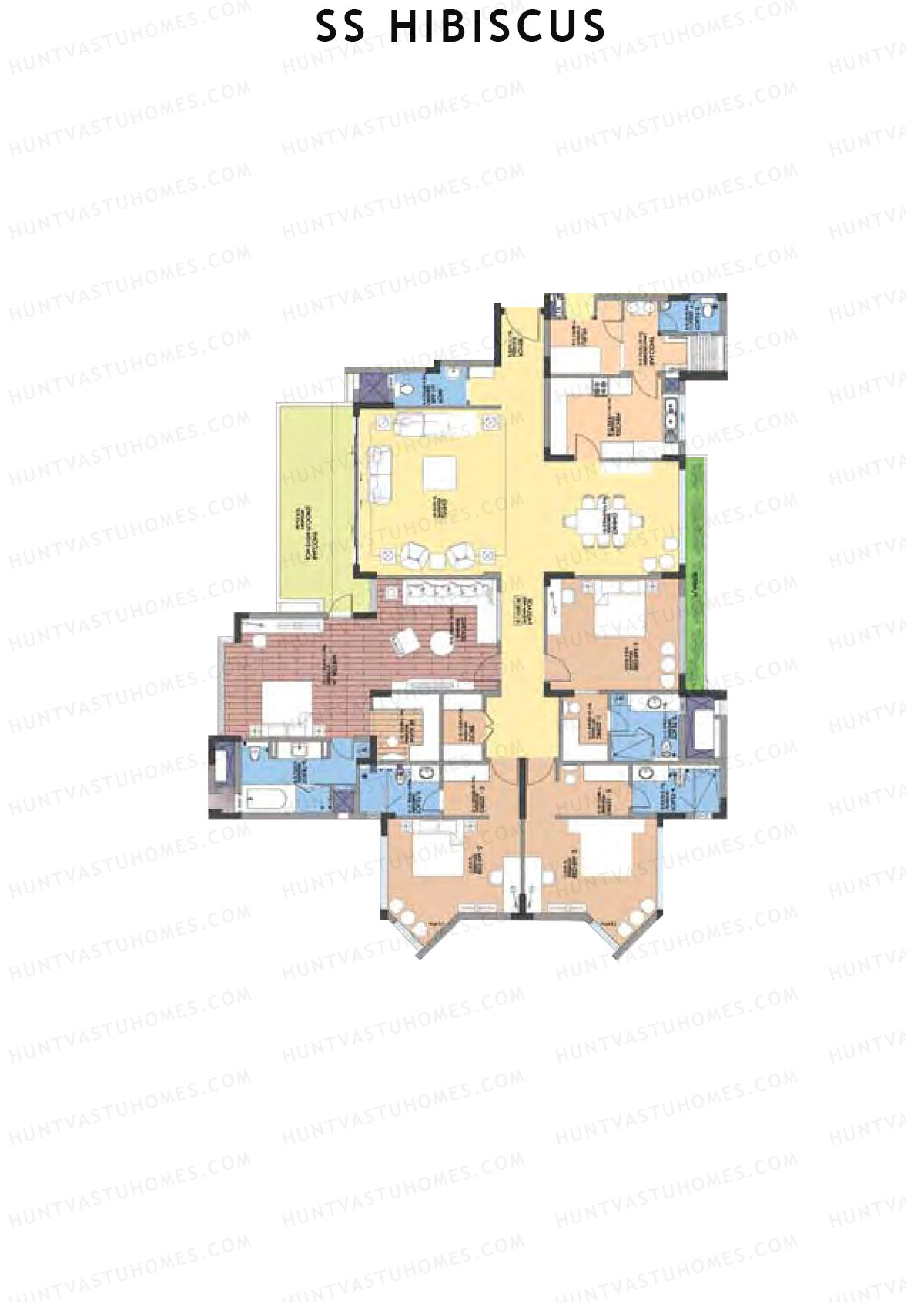 SS Hibiscus Block 6 Unit B  Floor Plan