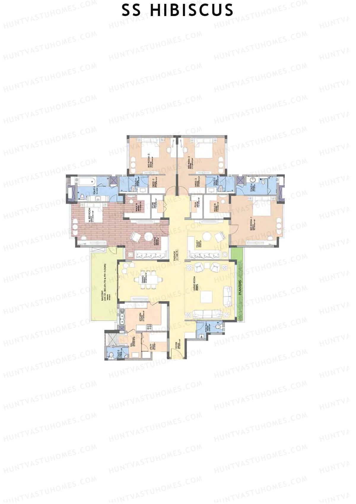 SS Hibiscus Block 7 Unit B Floor Plan
