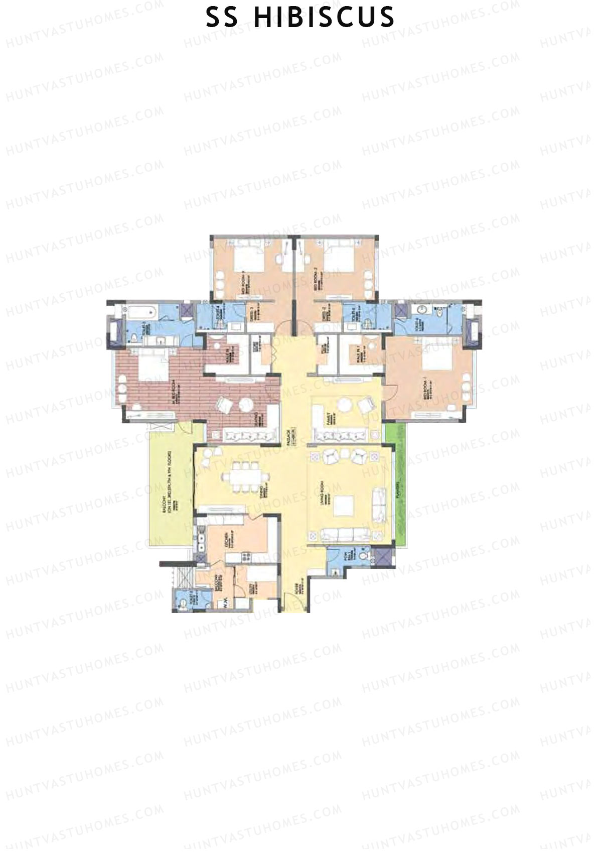 SS Hibiscus Block 8 Unit B  Floor Plan