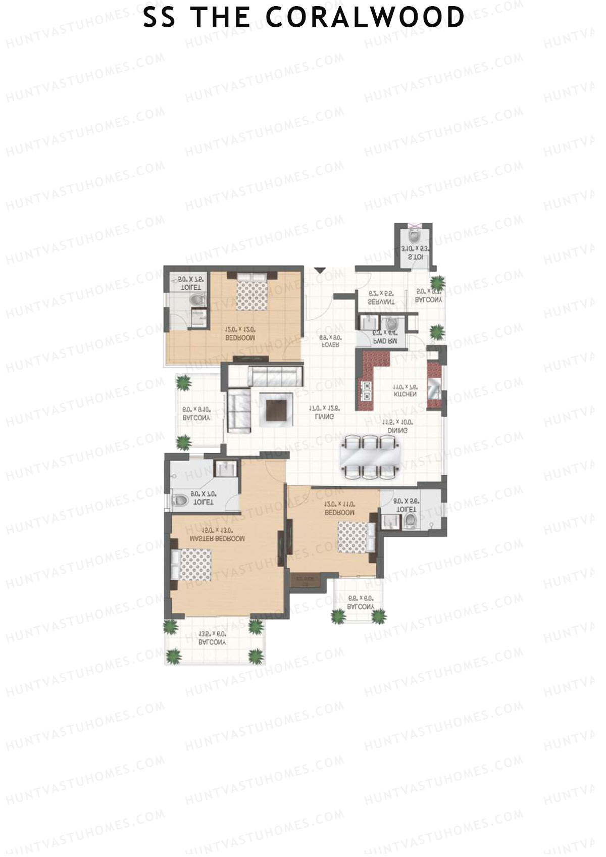 SS The Coralwood Tower G Unit 2 (Type H) Floor Plan