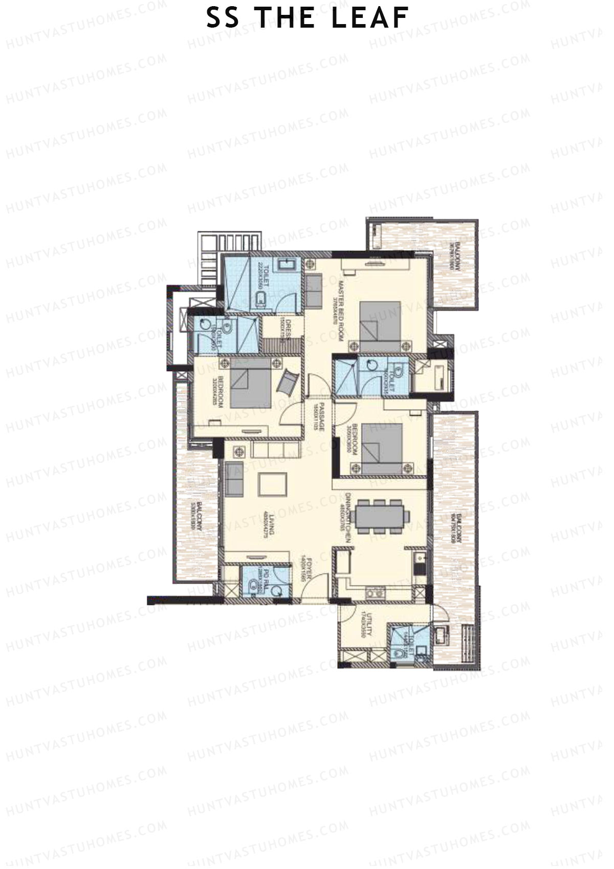 SS The Leaf Tower B10 Unit A Floor Plan