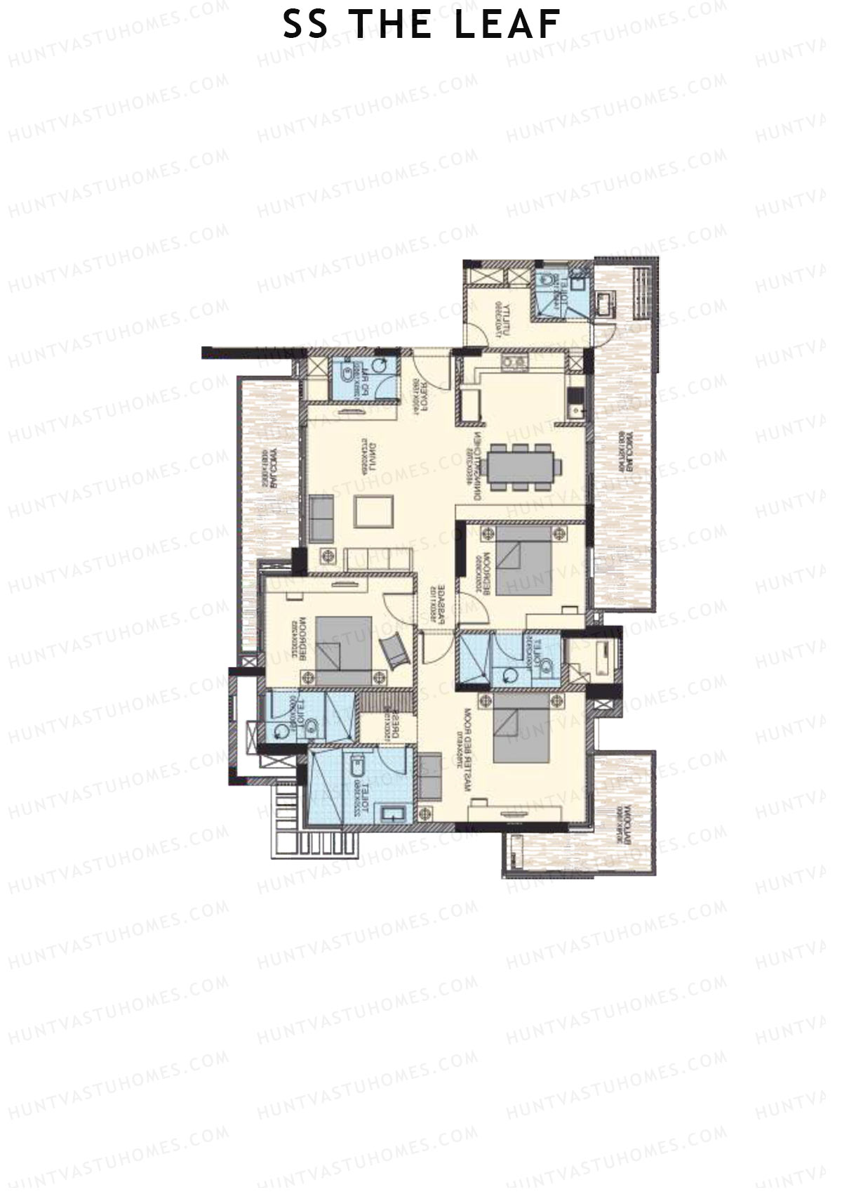 SS The Leaf Tower B10 Unit B Floor Plan