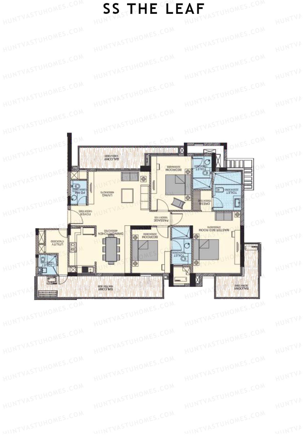 SS The Leaf Tower B2 Unit A Floor Plan
