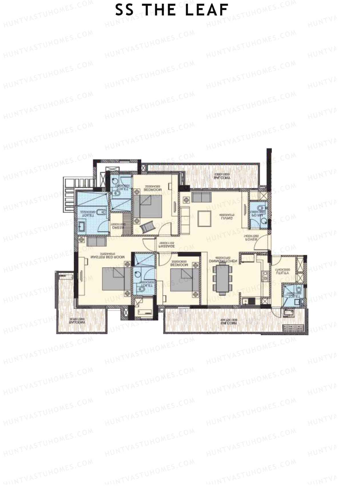 SS The Leaf Tower B2 Unit B Floor Plan
