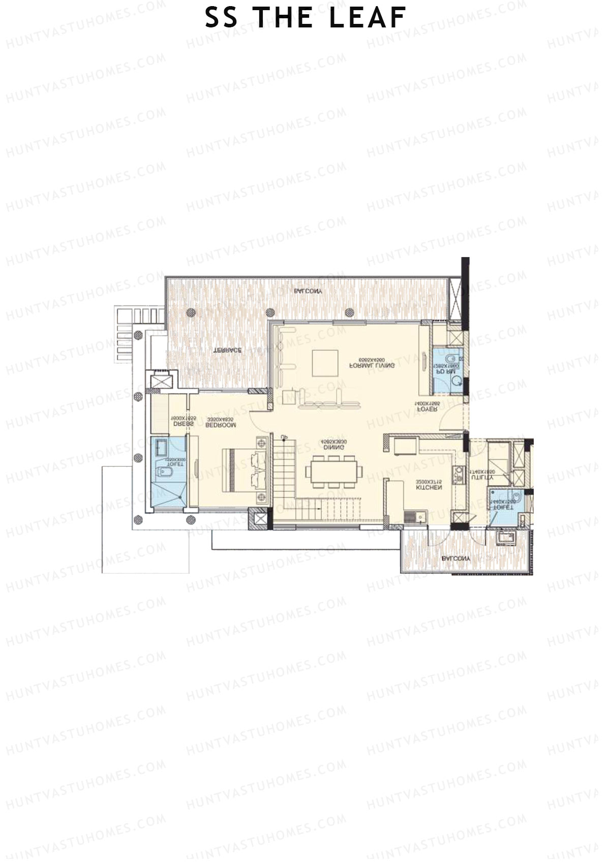 SS The Leaf Tower B2 Unit B (Duplex ) Floor Plan
