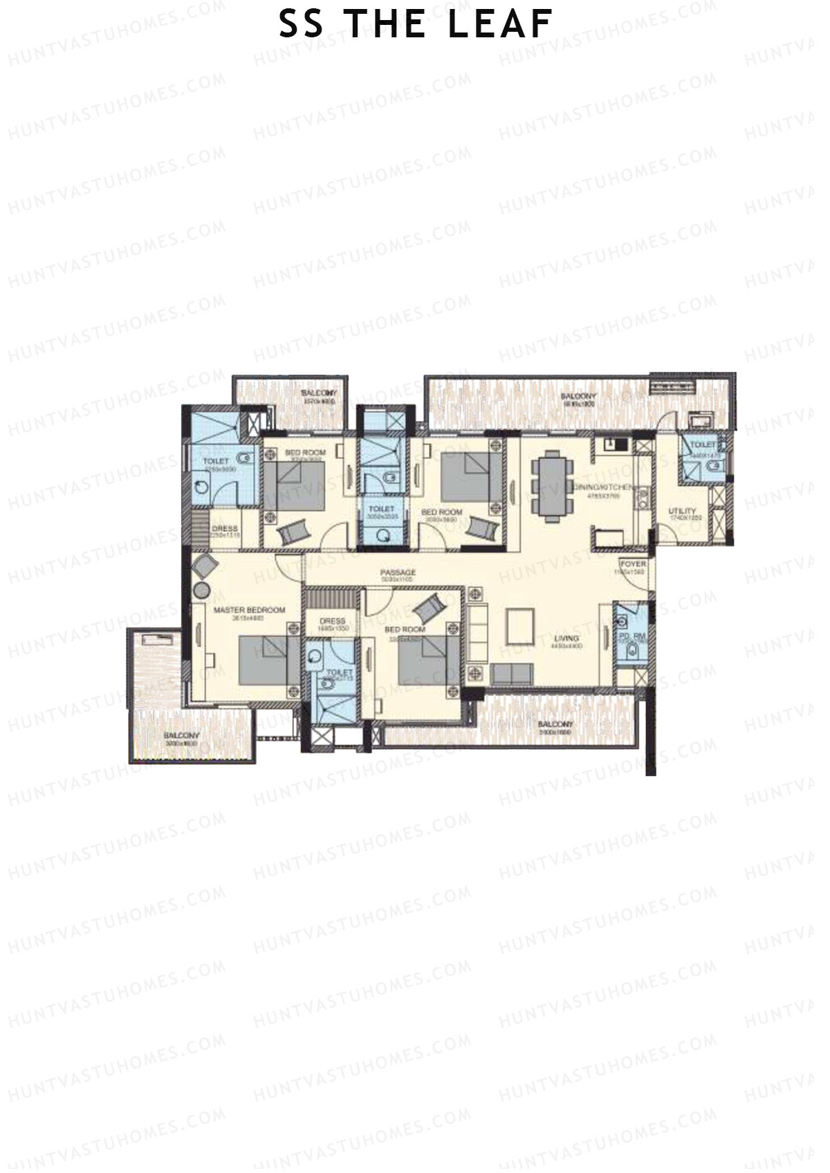 SS The Leaf Tower B5 Unit A Floor Plan