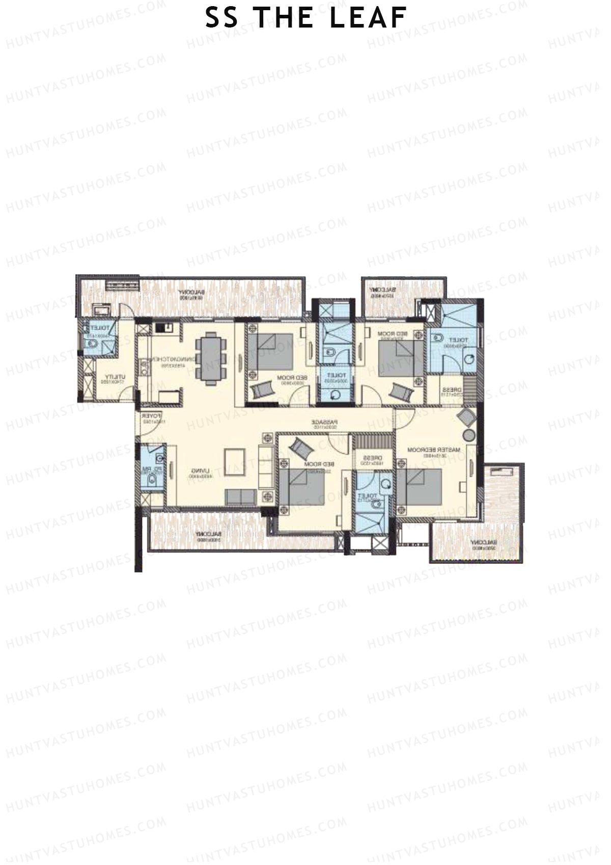 SS The Leaf Tower B5 Unit B Floor Plan