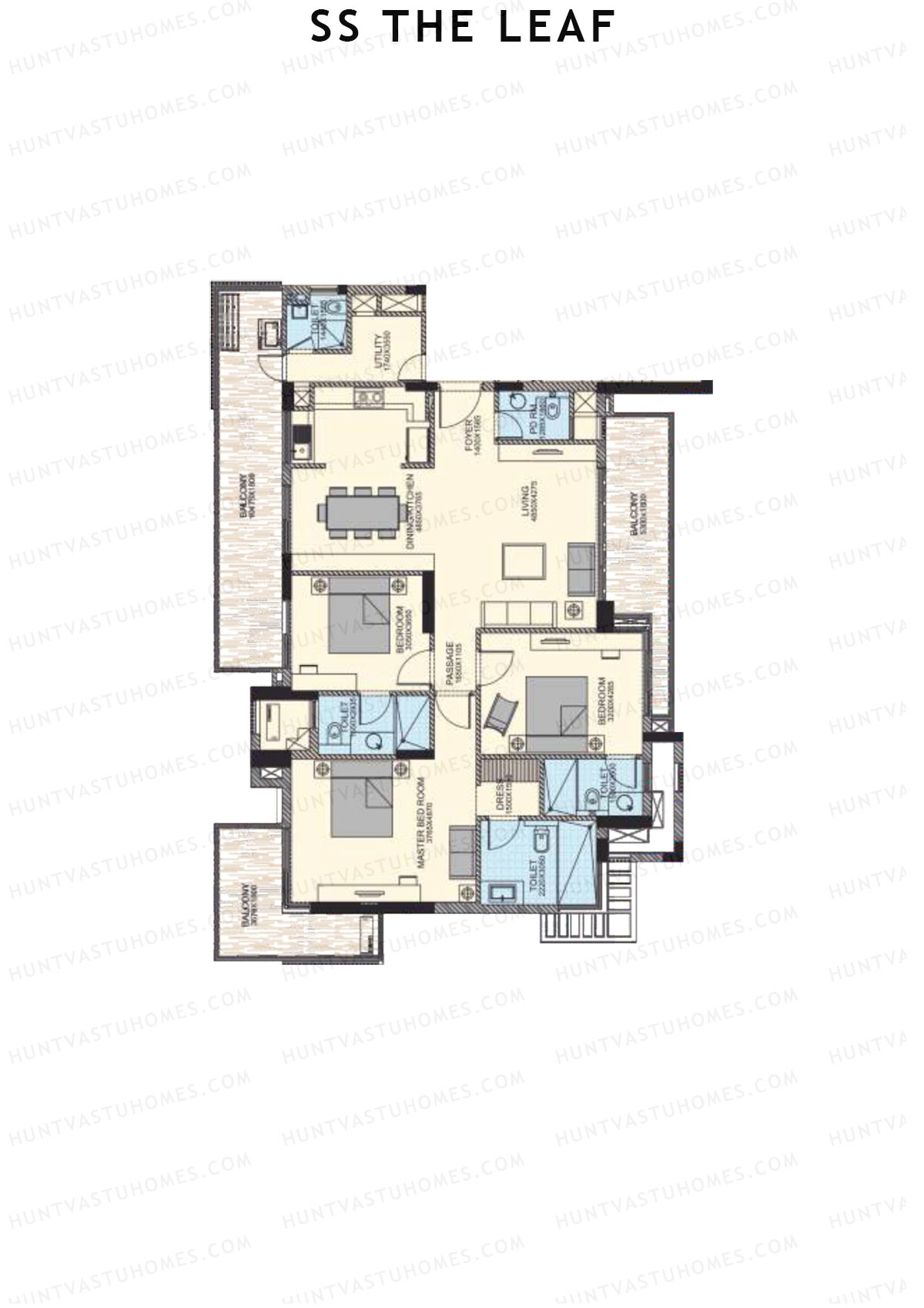 SS The Leaf Tower B7 Unit A Floor Plan
