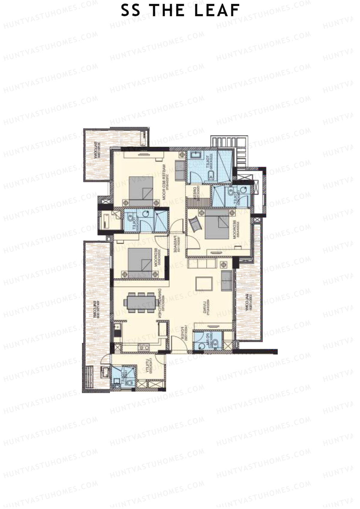 SS The Leaf Tower B7 Unit B Floor Plan