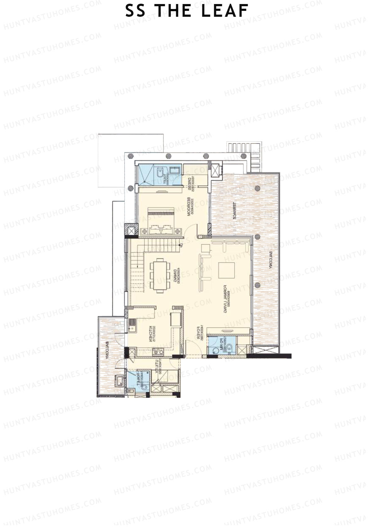 SS The Leaf Tower B7 Unit B (Duplex ) Floor Plan