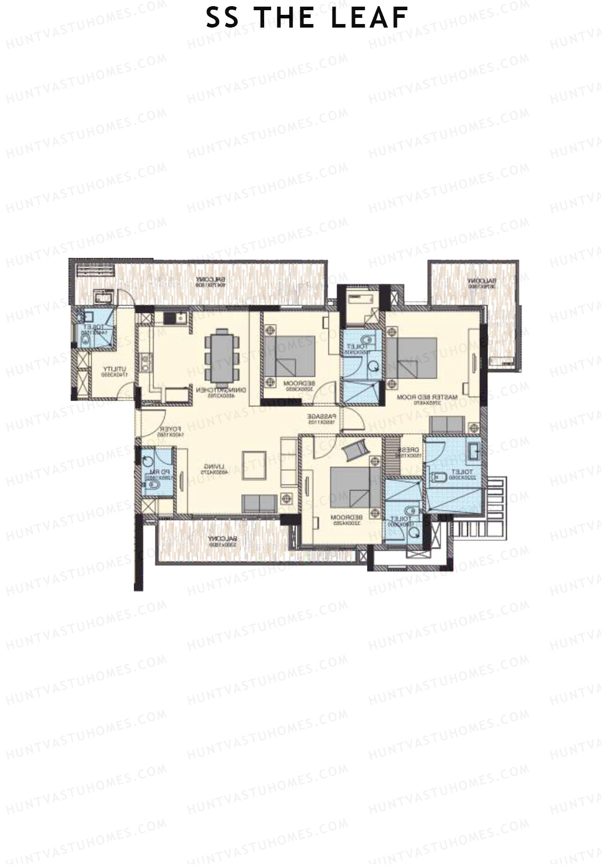 SS The Leaf Tower B8 Unit B Floor Plan