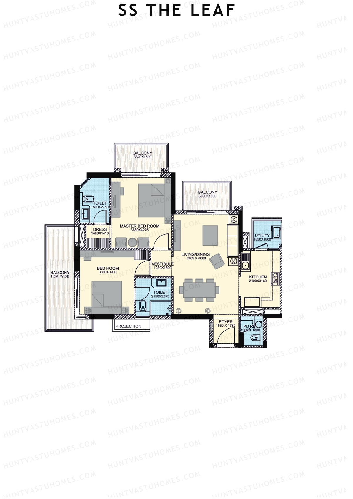 SS The Leaf Tower T1 Unit A Floor Plan