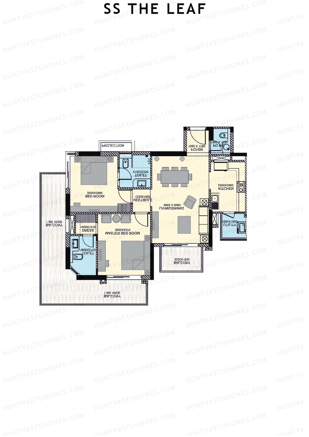 SS The Leaf Tower T2 Unit B Floor Plan