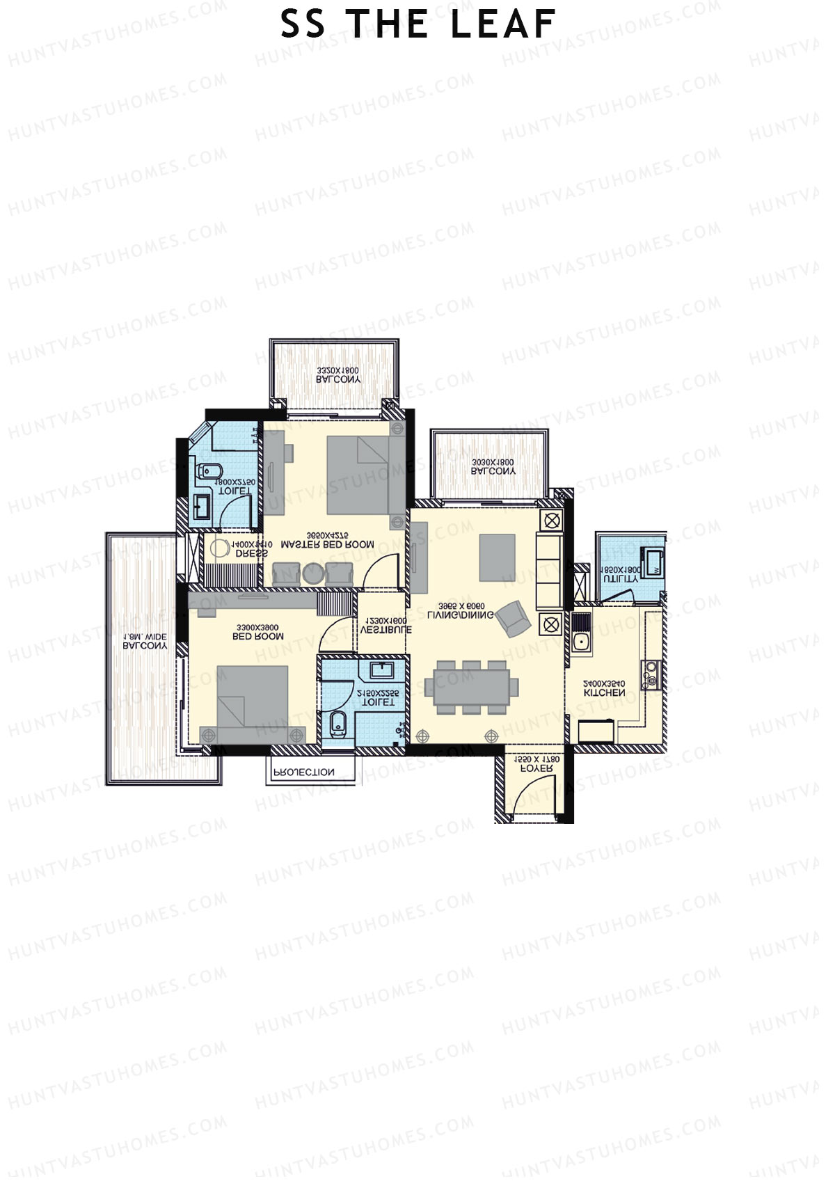 SS The Leaf Tower T2 Unit C Floor Plan