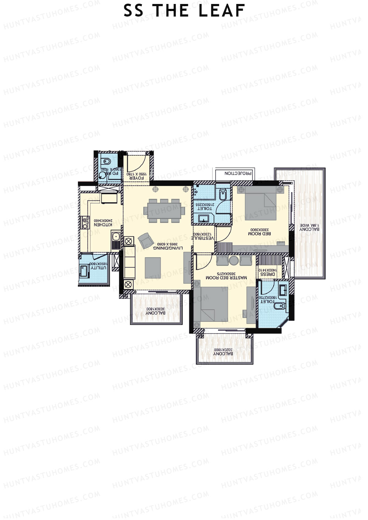SS The Leaf Tower T3 Unit A Floor Plan
