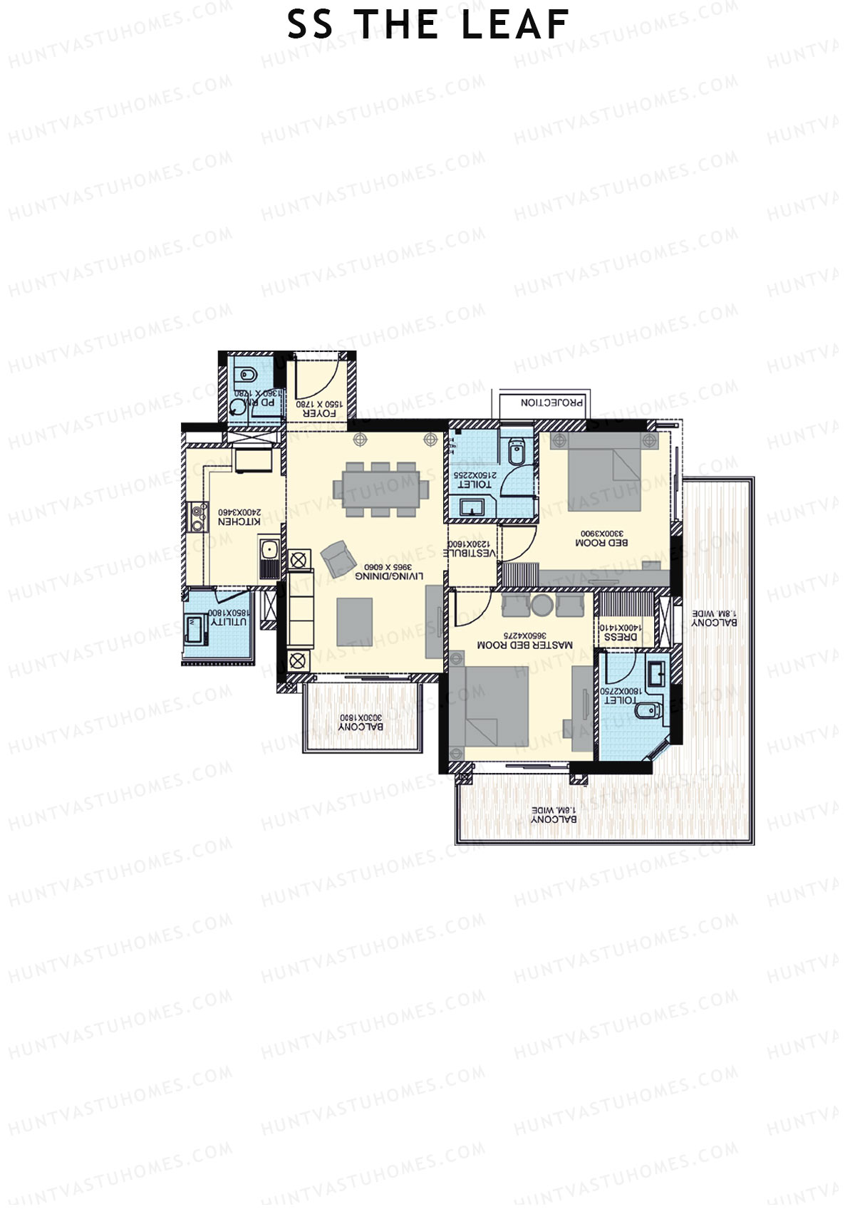 SS The Leaf Tower T3 Unit A Floor Plan