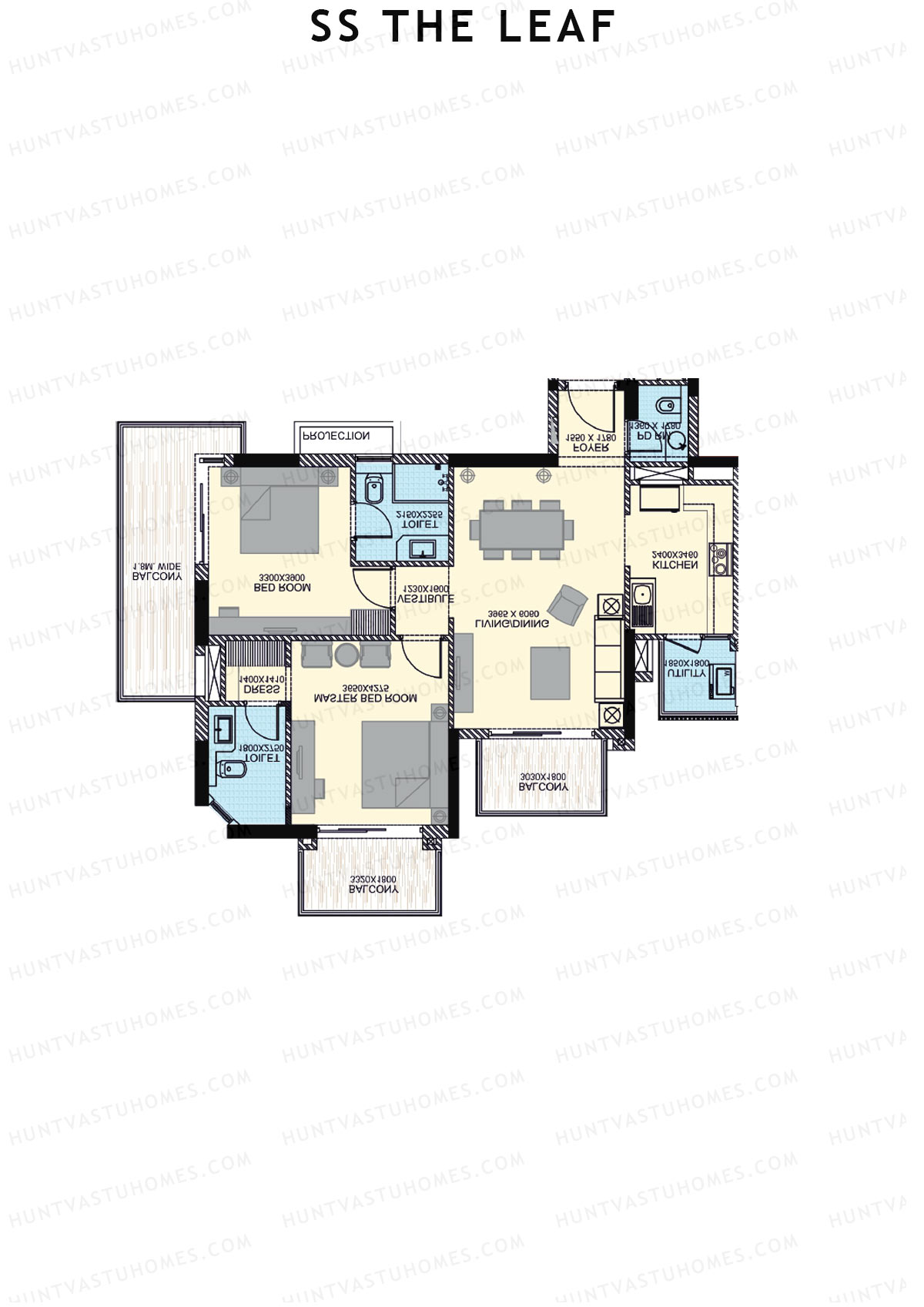 SS The Leaf Tower T3 Unit B Floor Plan
