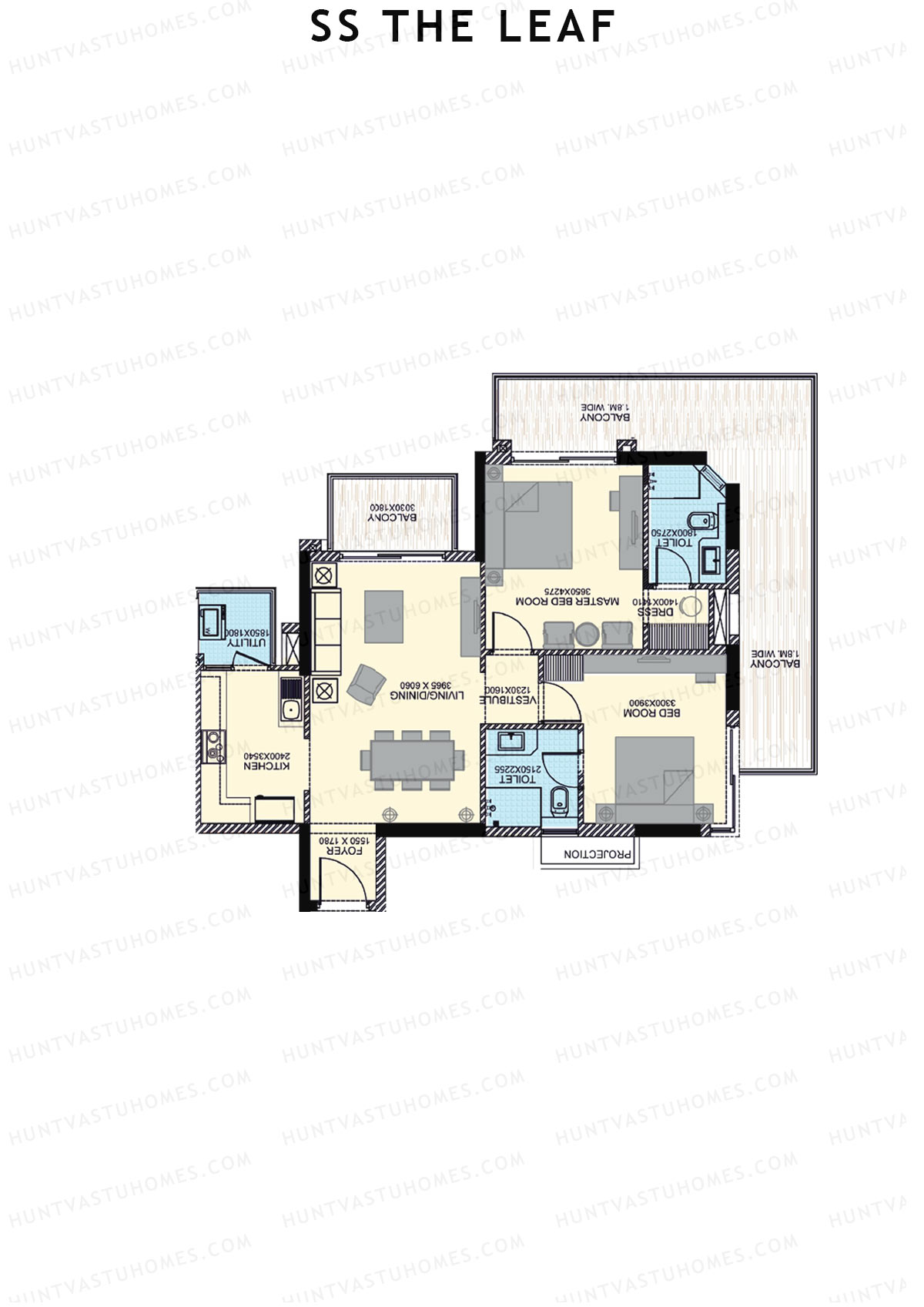 SS The Leaf Tower T3 Unit D Floor Plan