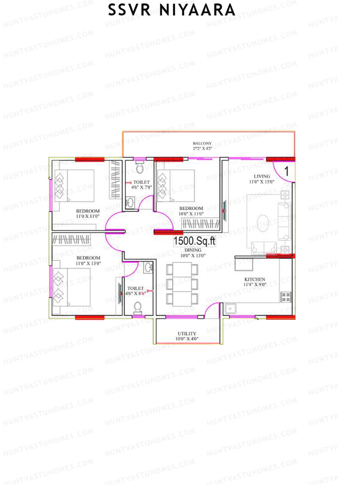 SSVR Niyaara Block A1 Unit 1 Floor Plan