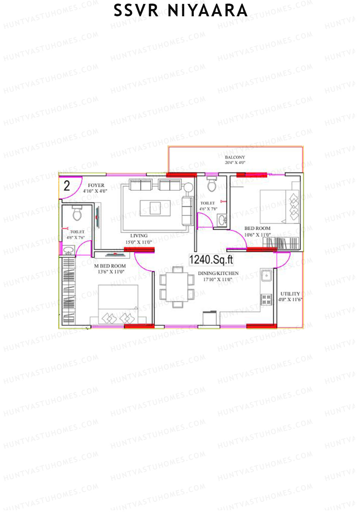 SSVR Niyaara Block A1 Unit 2 Floor Plan