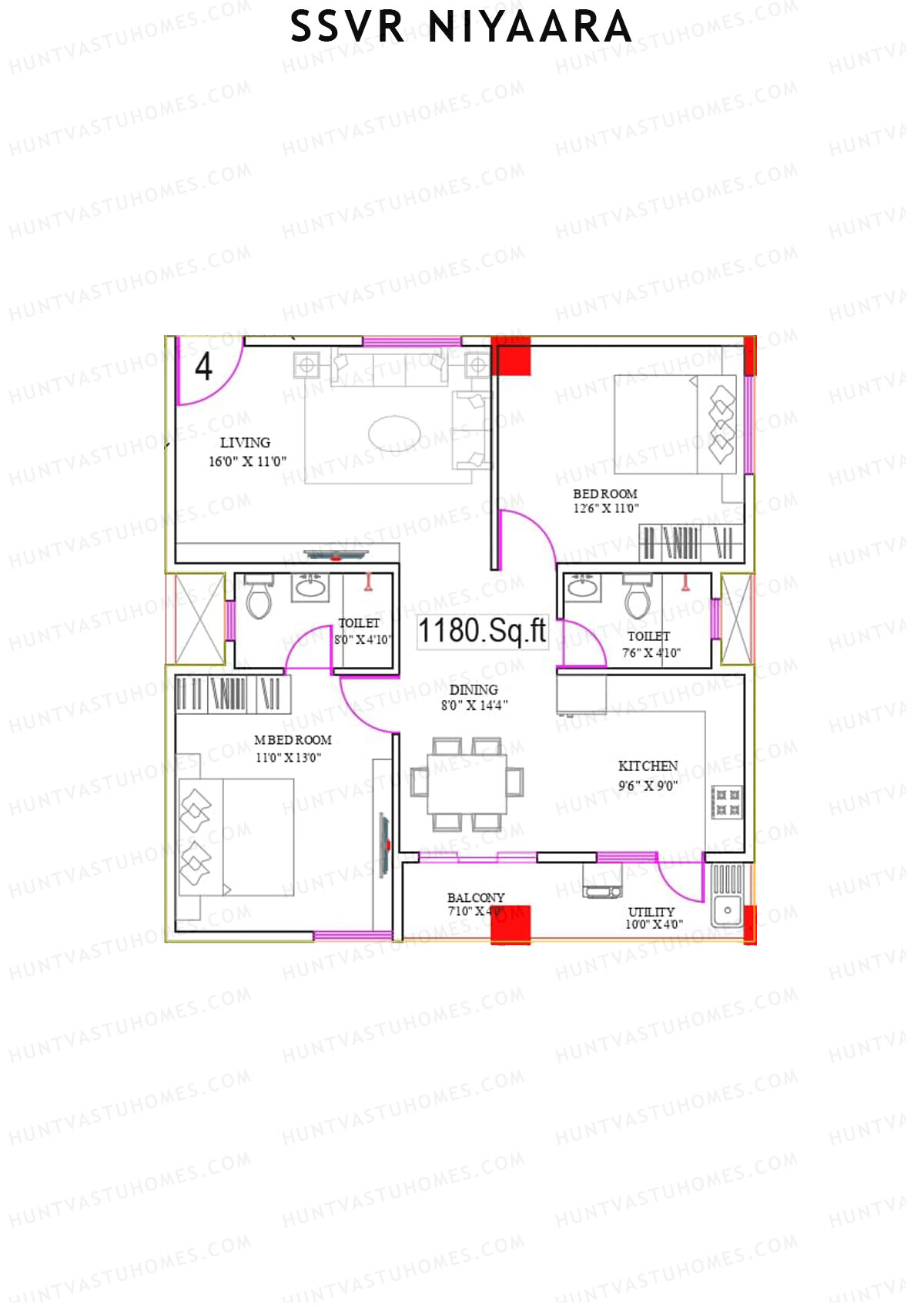 SSVR Niyaara Block A1 Unit 4 Floor Plan