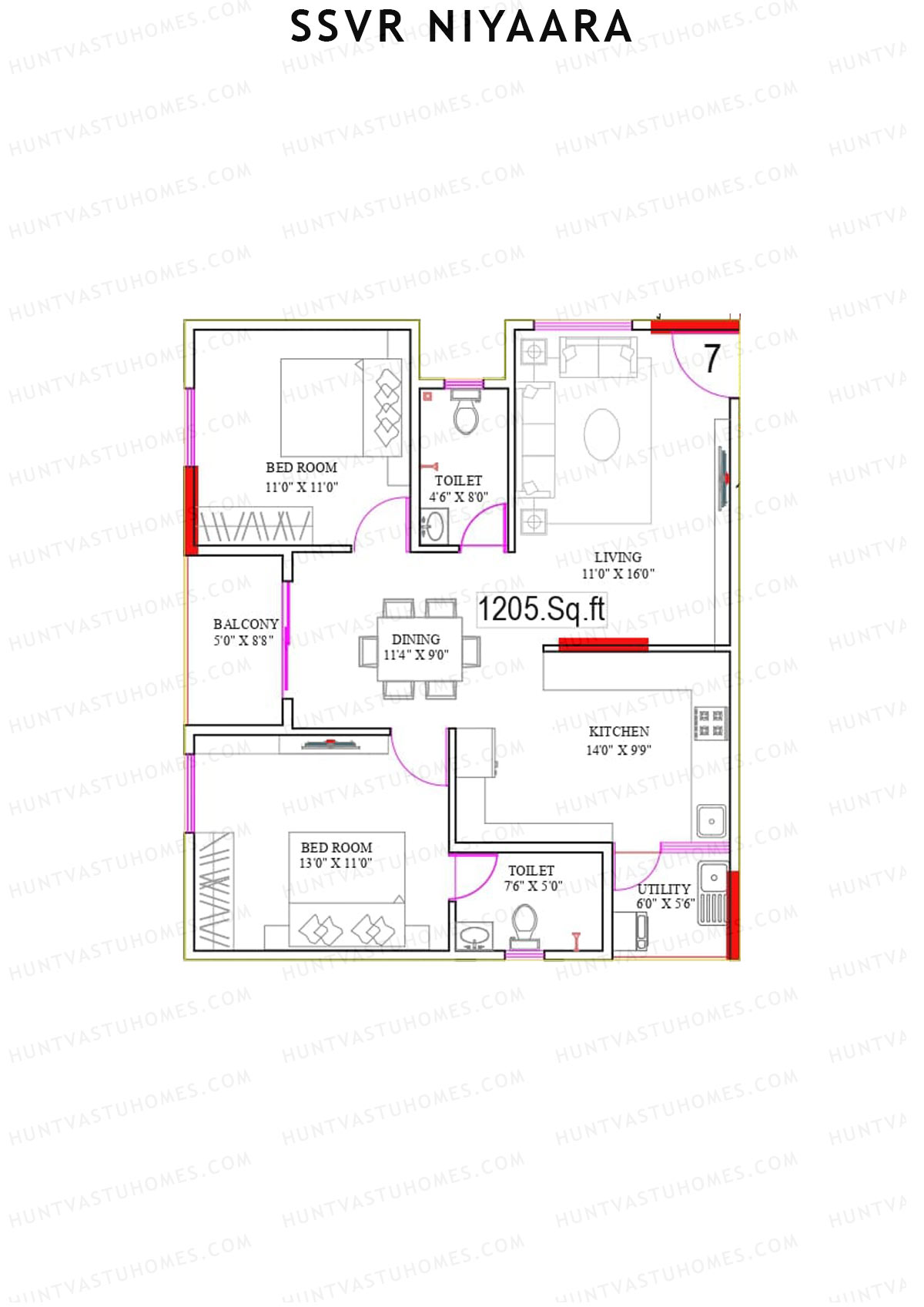 SSVR Niyaara Block A1 Unit 7 Floor Plan