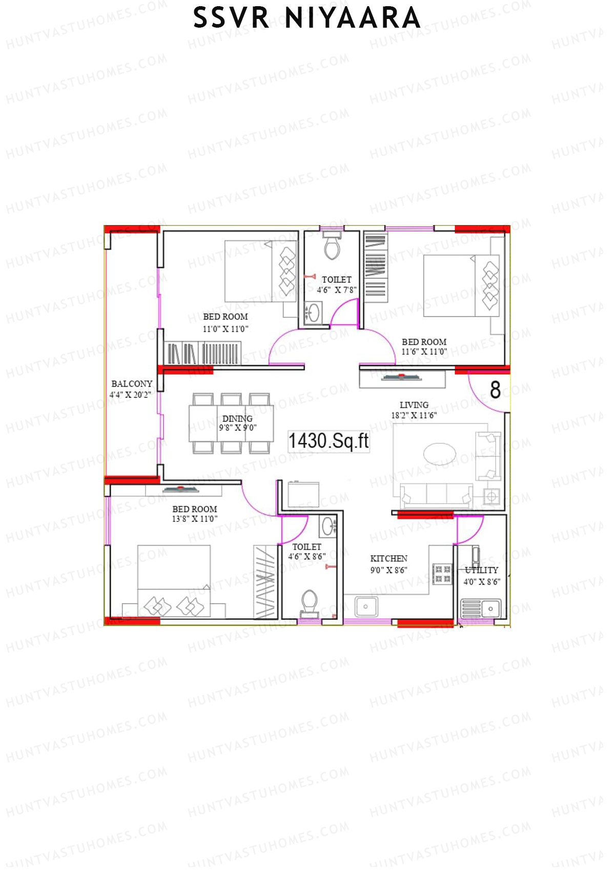 SSVR Niyaara Block A1 Unit 8 Floor Plan
