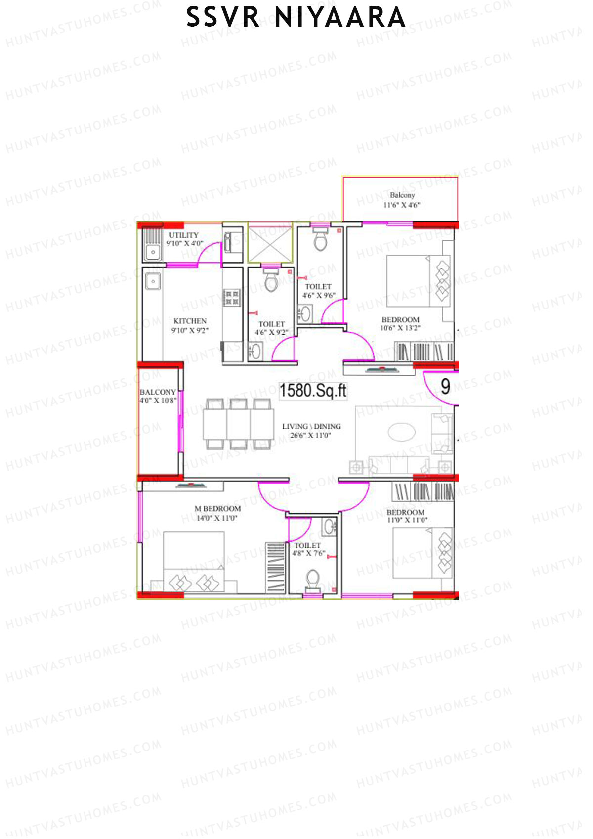 SSVR Niyaara Block A1 Unit 9 Floor Plan
