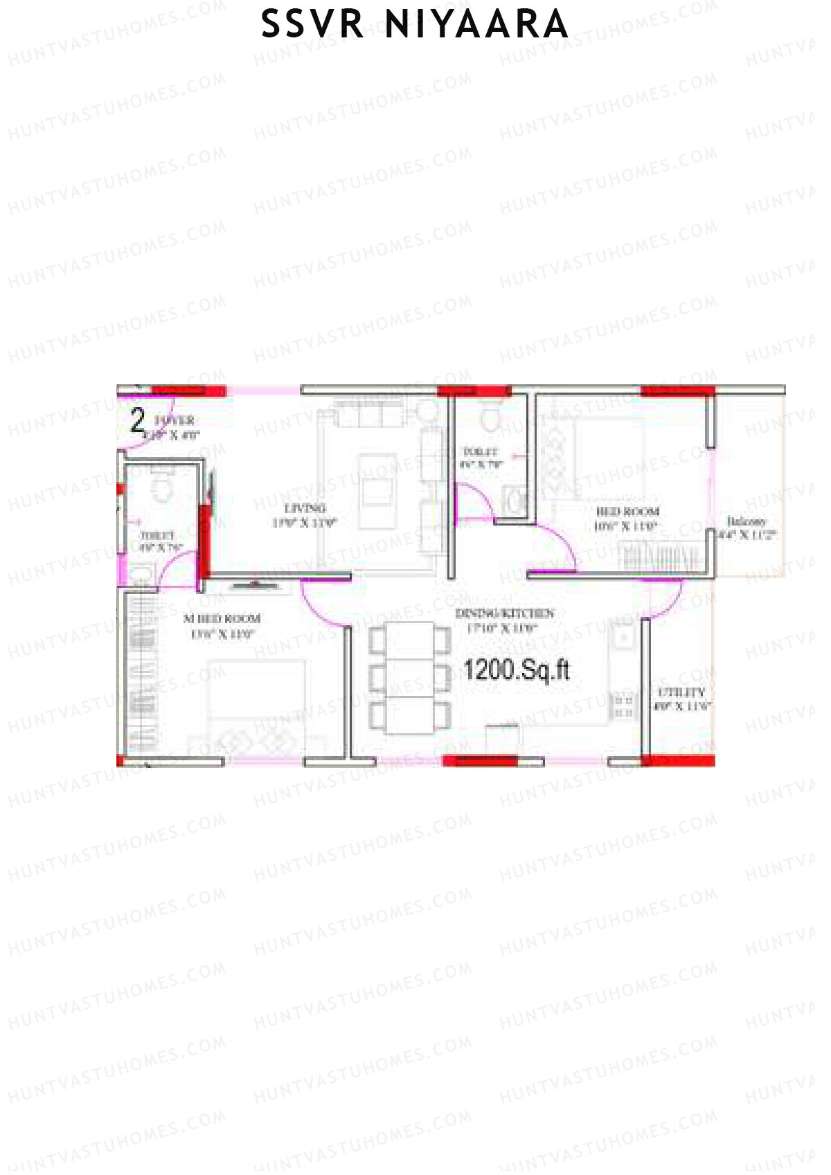 SSVR Niyaara Block A2 Unit 2 Floor Plan