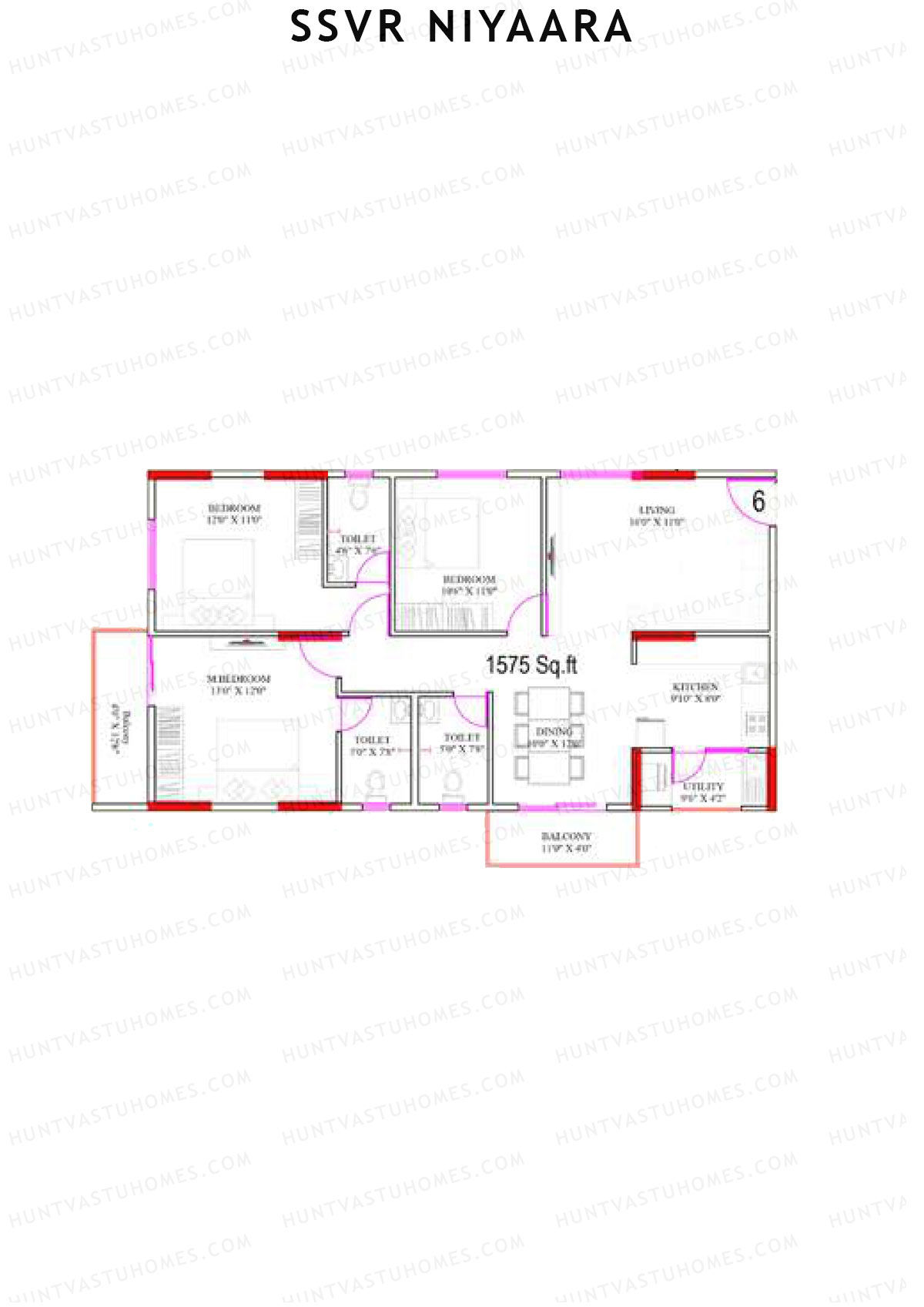 SSVR Niyaara Block A2 Unit 6 Floor Plan
