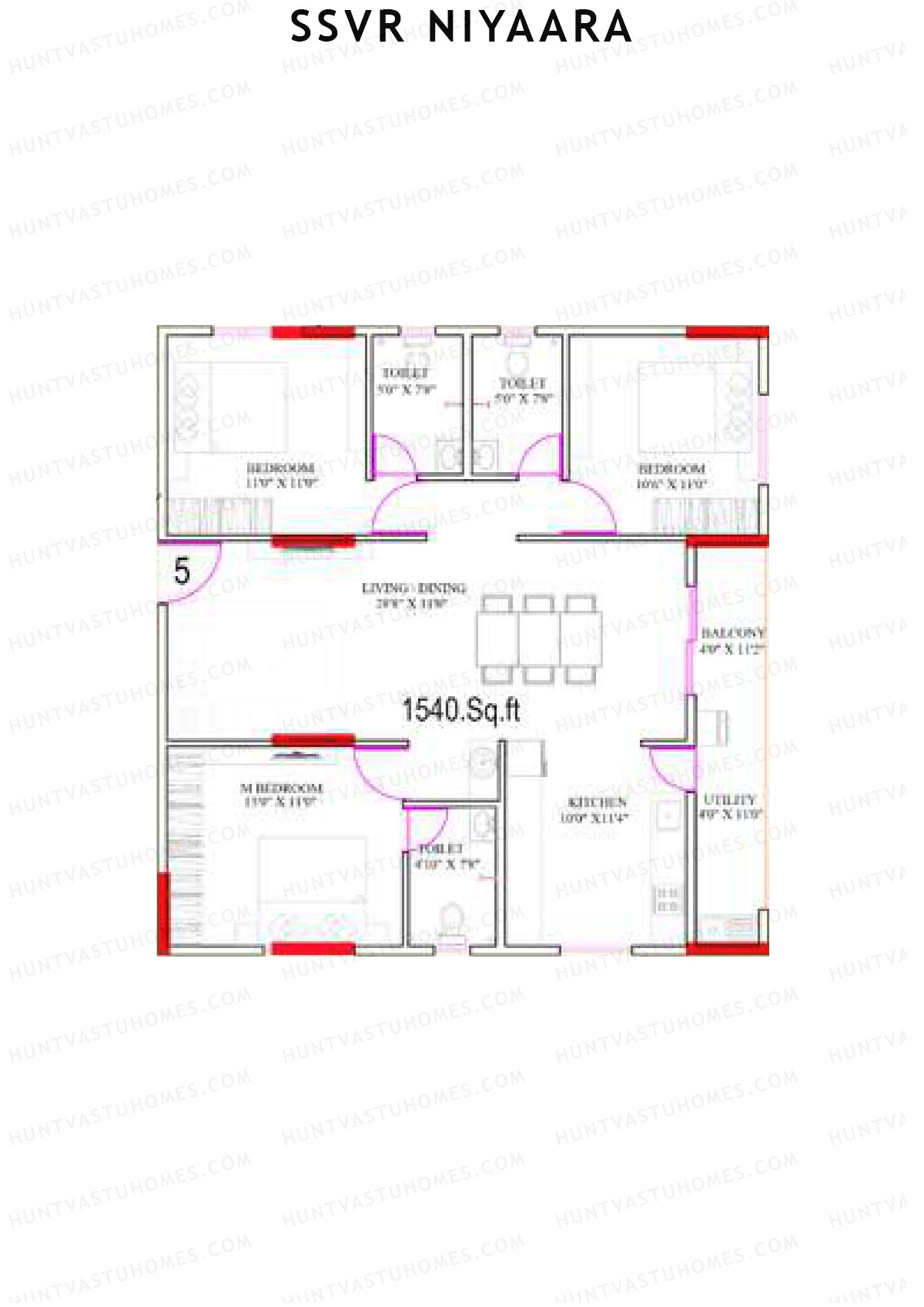 SSVR Niyaara Block B1 Unit 1 Floor Plan