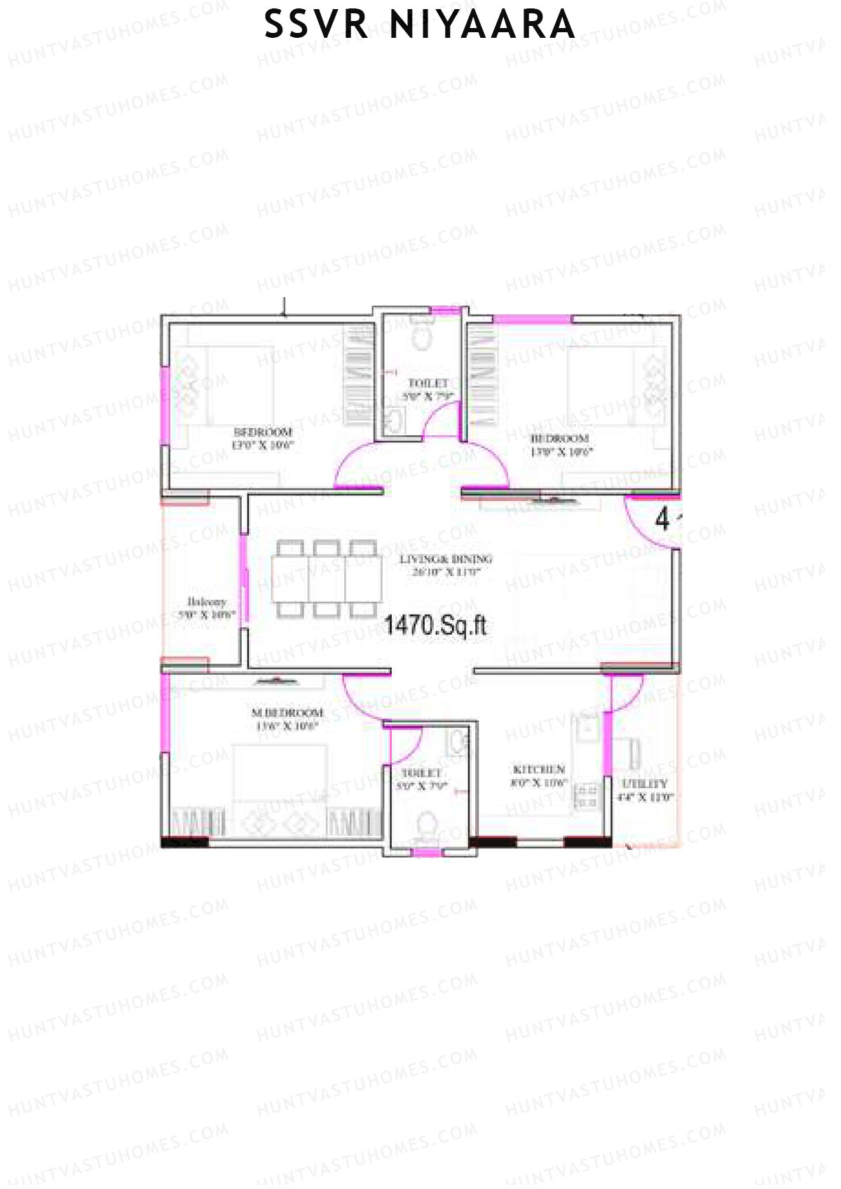 SSVR Niyaara Block B1 Unit 4 Floor Plan