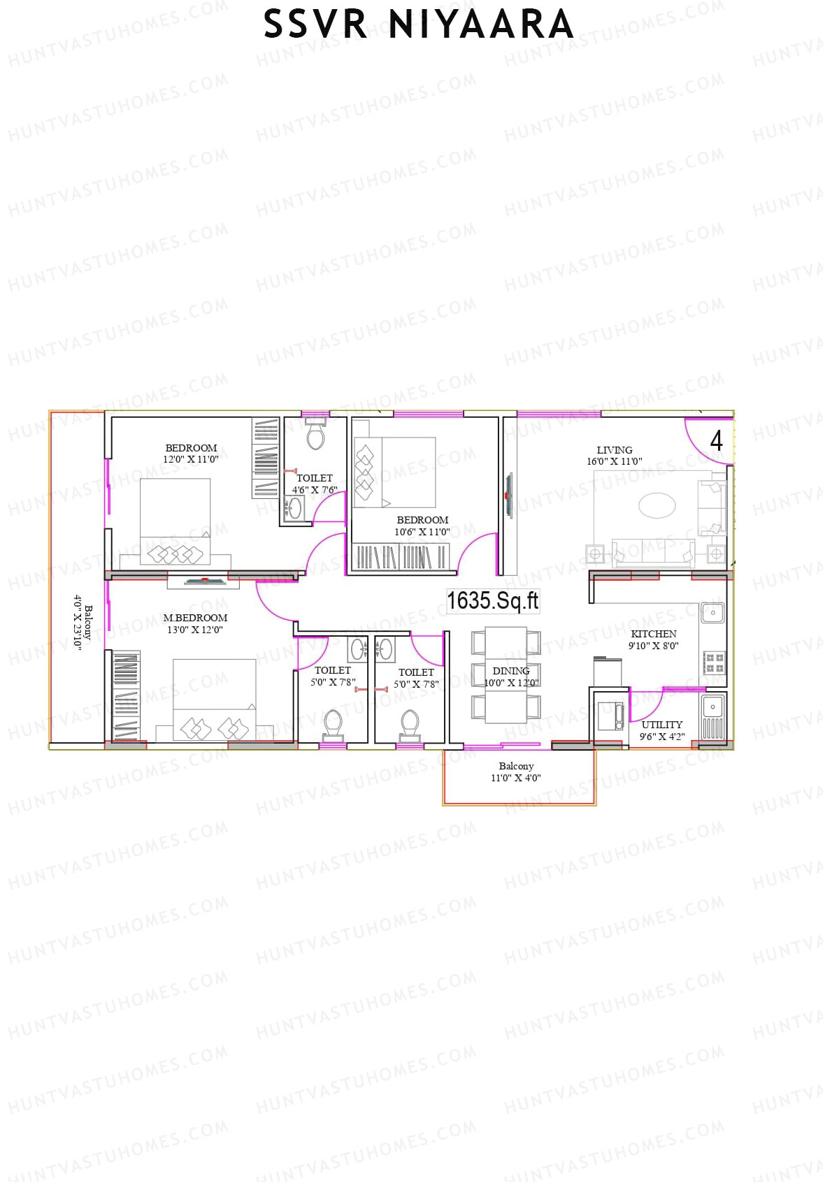 SSVR Niyaara Block B2 Unit 4 Floor Plan