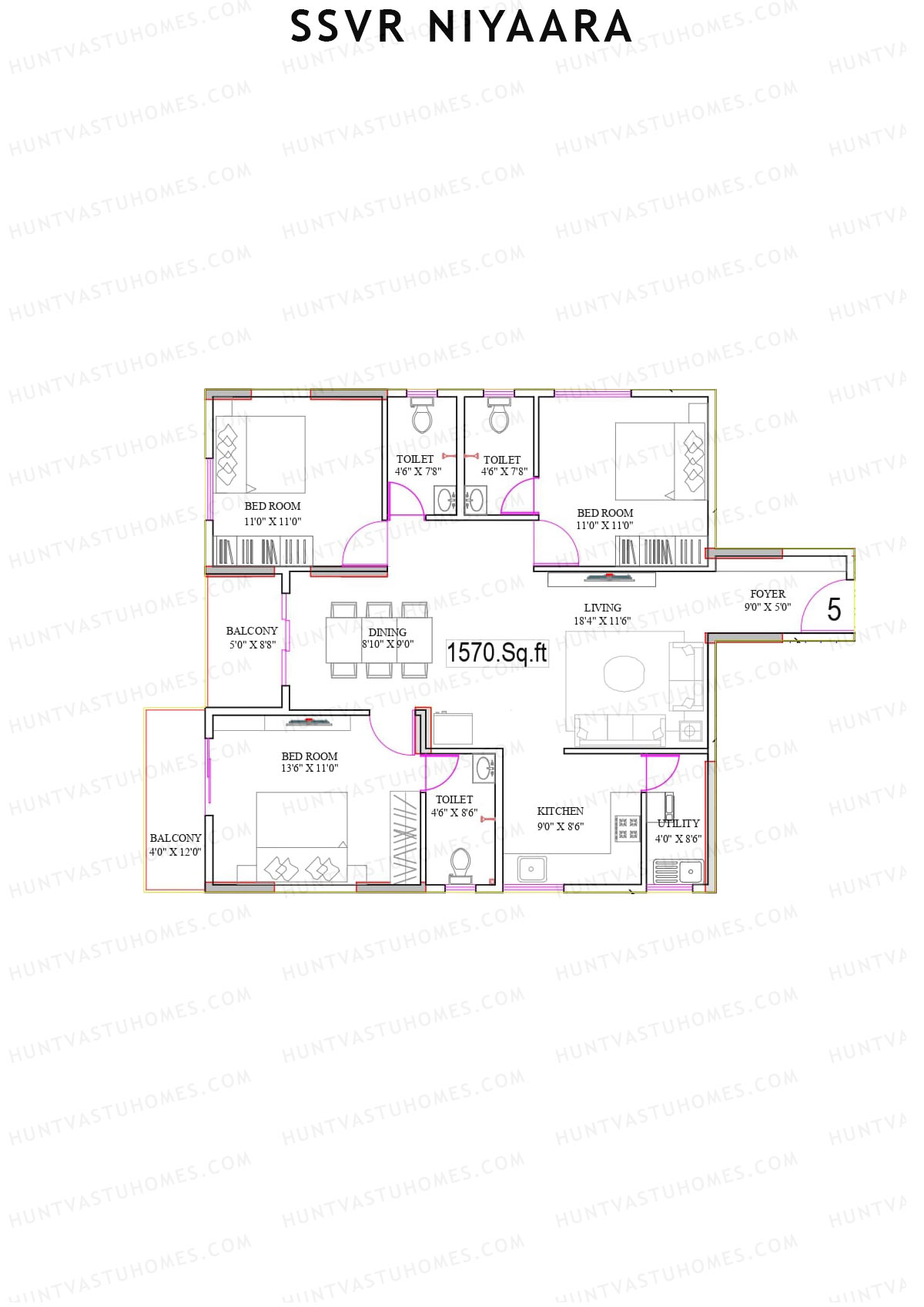 SSVR Niyaara Block B2 Unit 5 Floor Plan