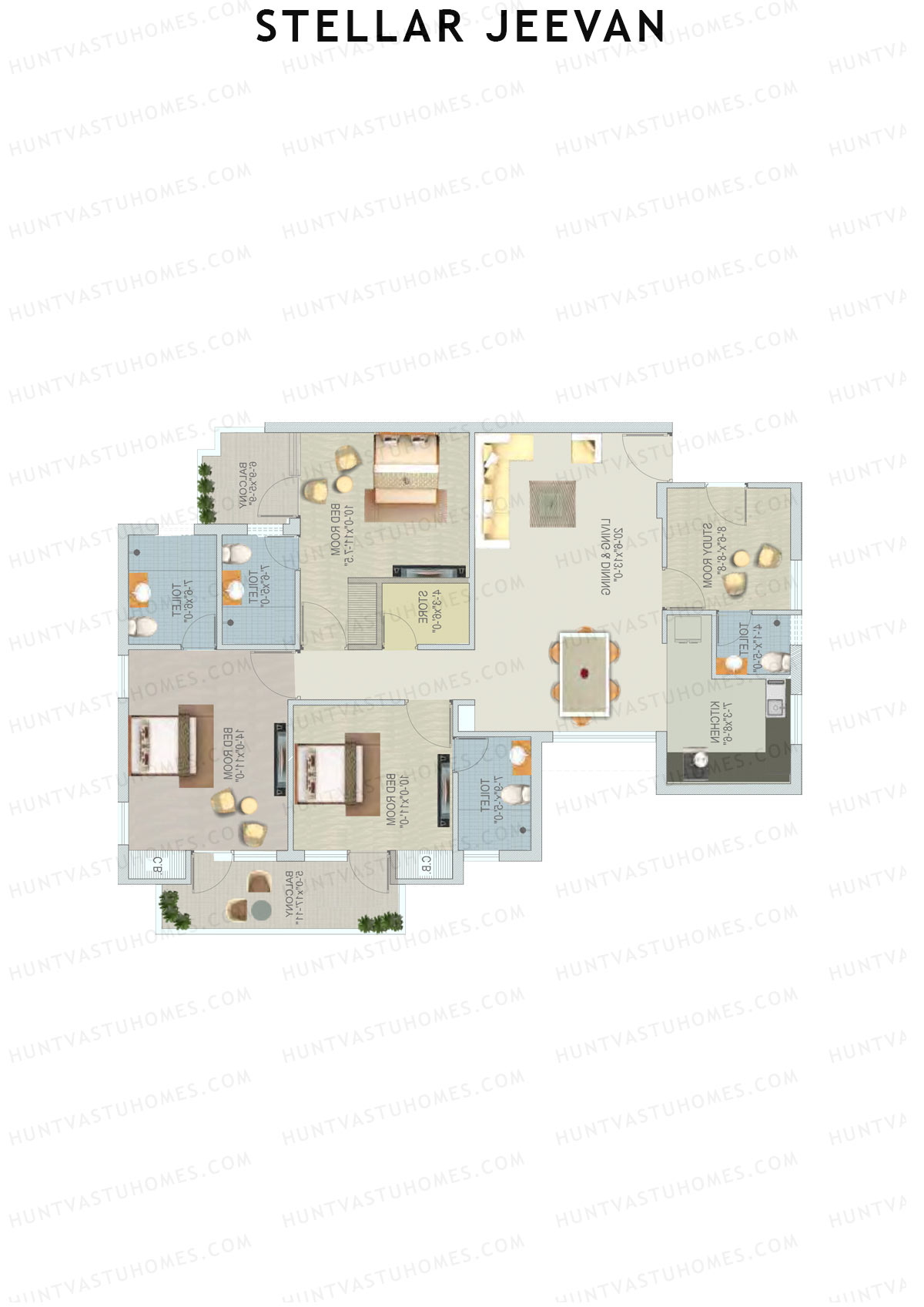 Stellar Jeevan Tower C Unit 5 Floor Plan