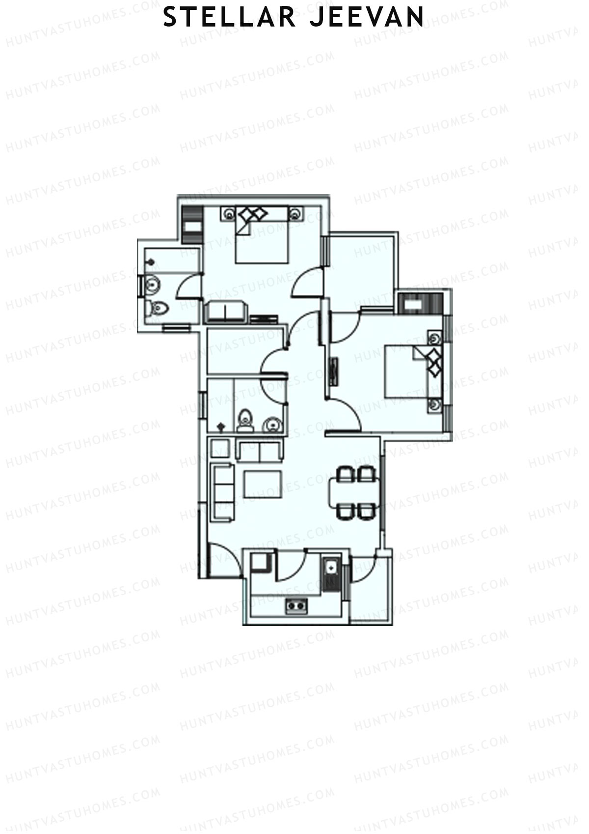 Stellar Jeevan Tower G Unit 8 Floor Plan
