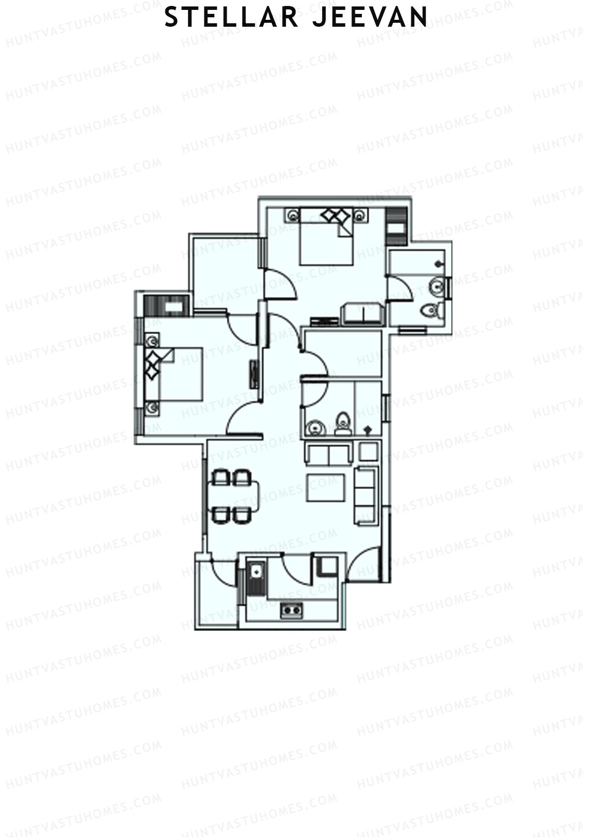 Stellar Jeevan Tower J Unit 7 Floor Plan