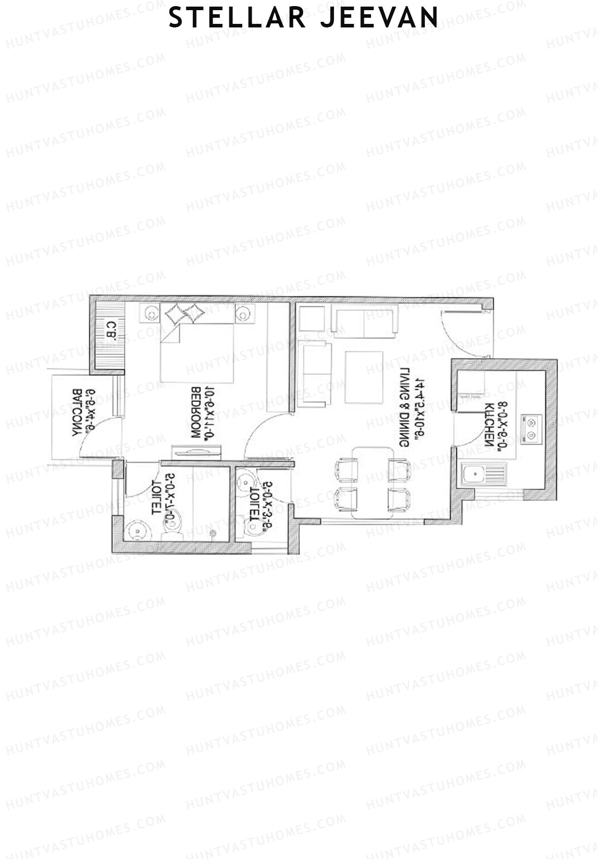 Stellar Jeevan Tower K Unit 5 (Type A) Floor Plan