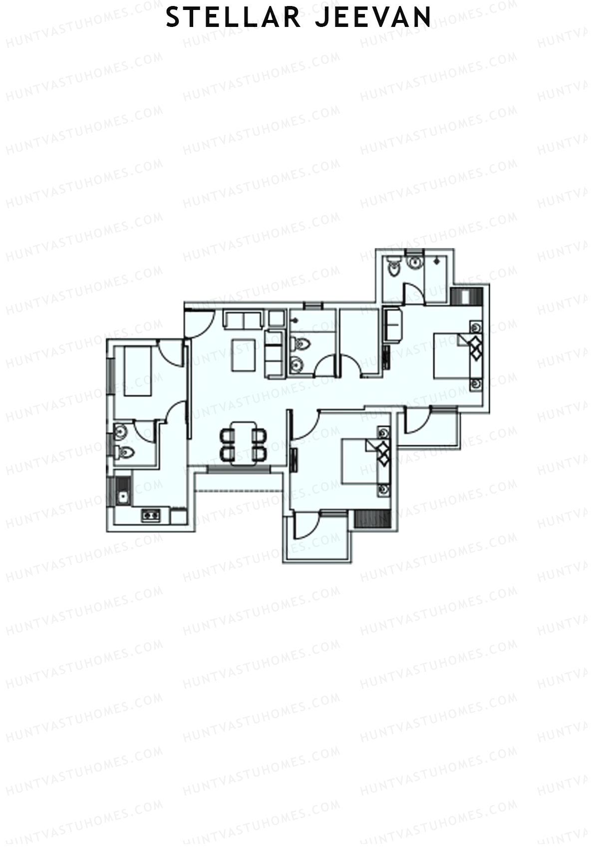 Stellar Jeevan Tower L Unit 2 Floor Plan