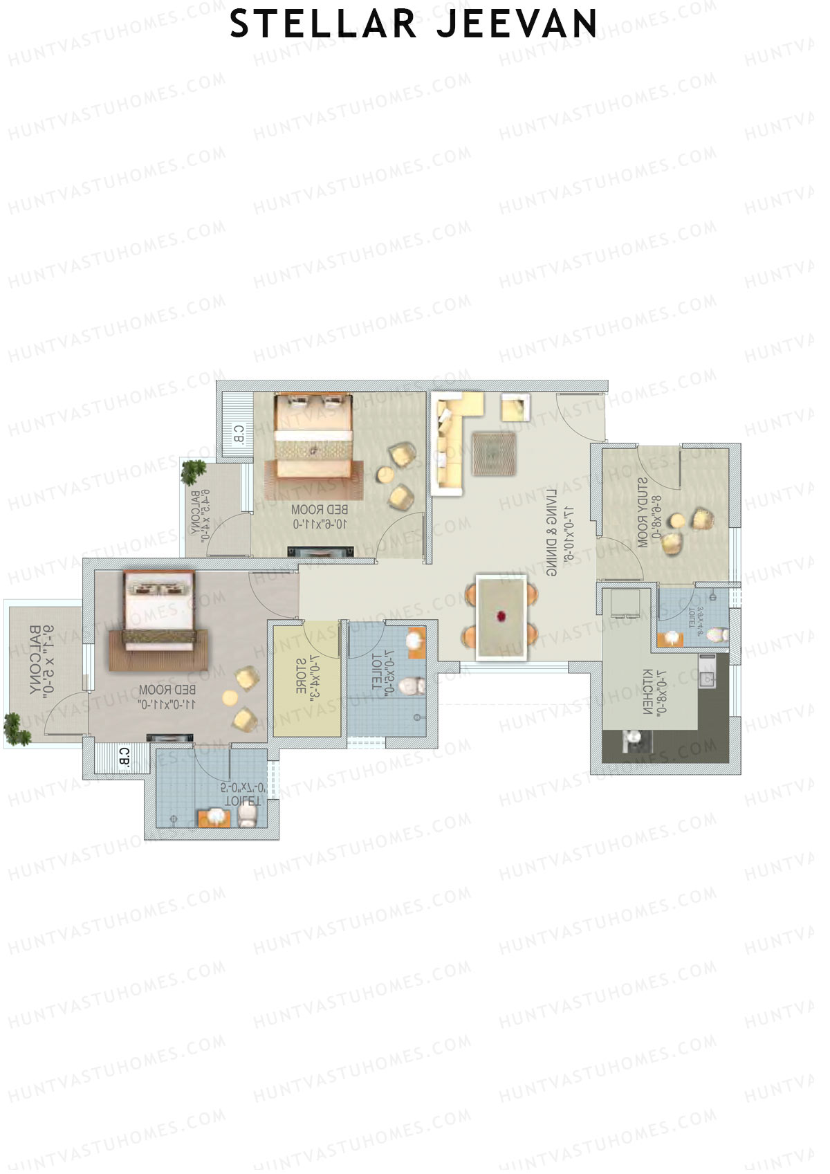 Stellar Jeevan Tower L Unit 5 Floor Plan