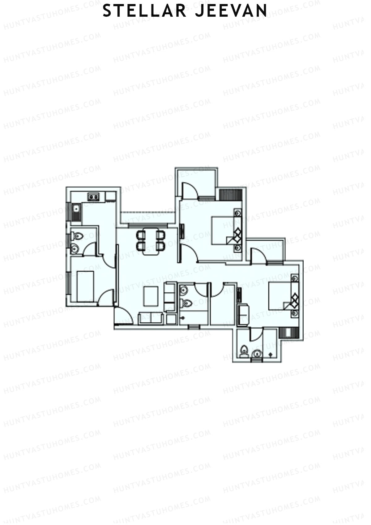 Stellar Jeevan Tower M Unit 1 Floor Plan