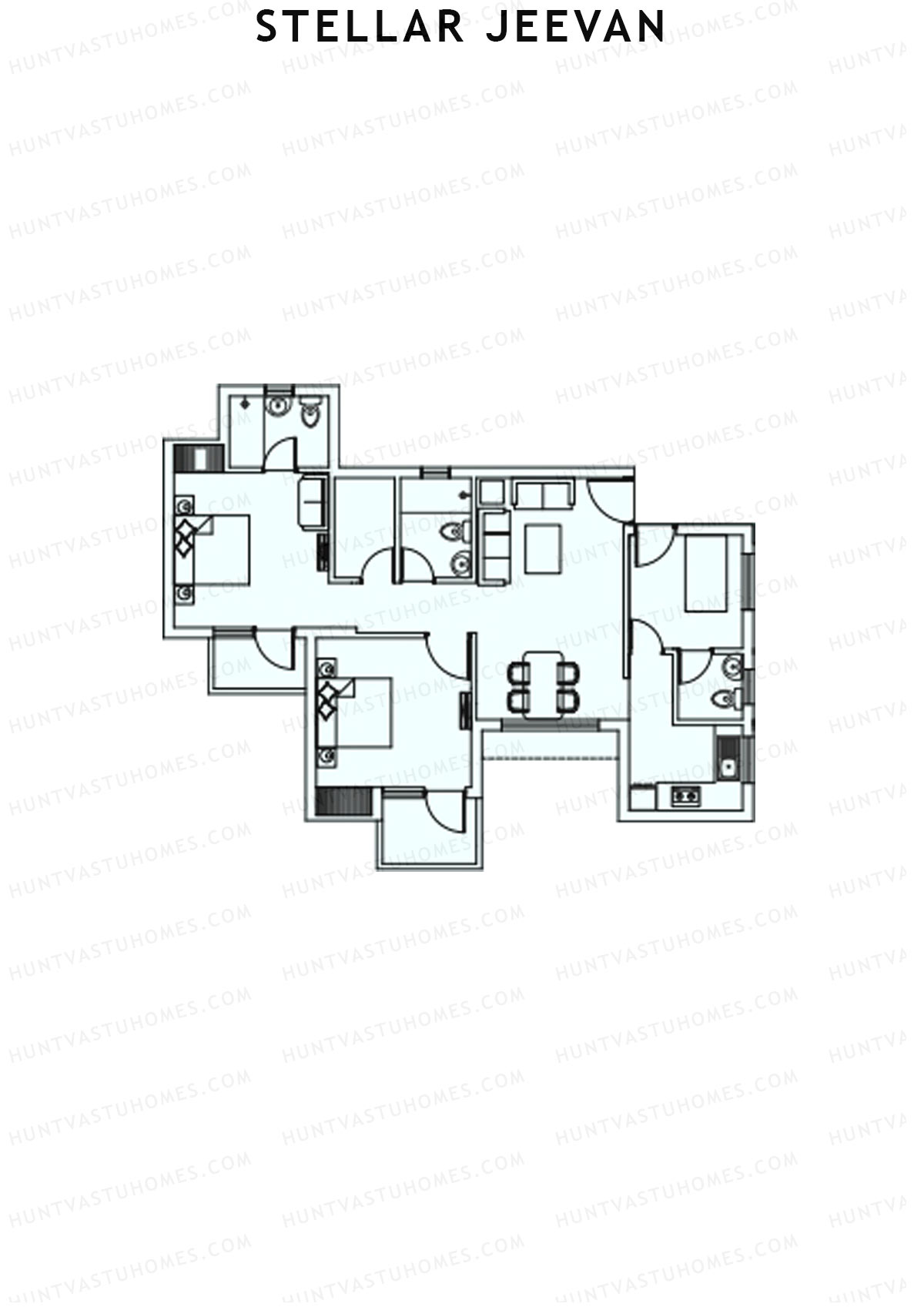 Stellar Jeevan Tower P Unit 5 Floor Plan