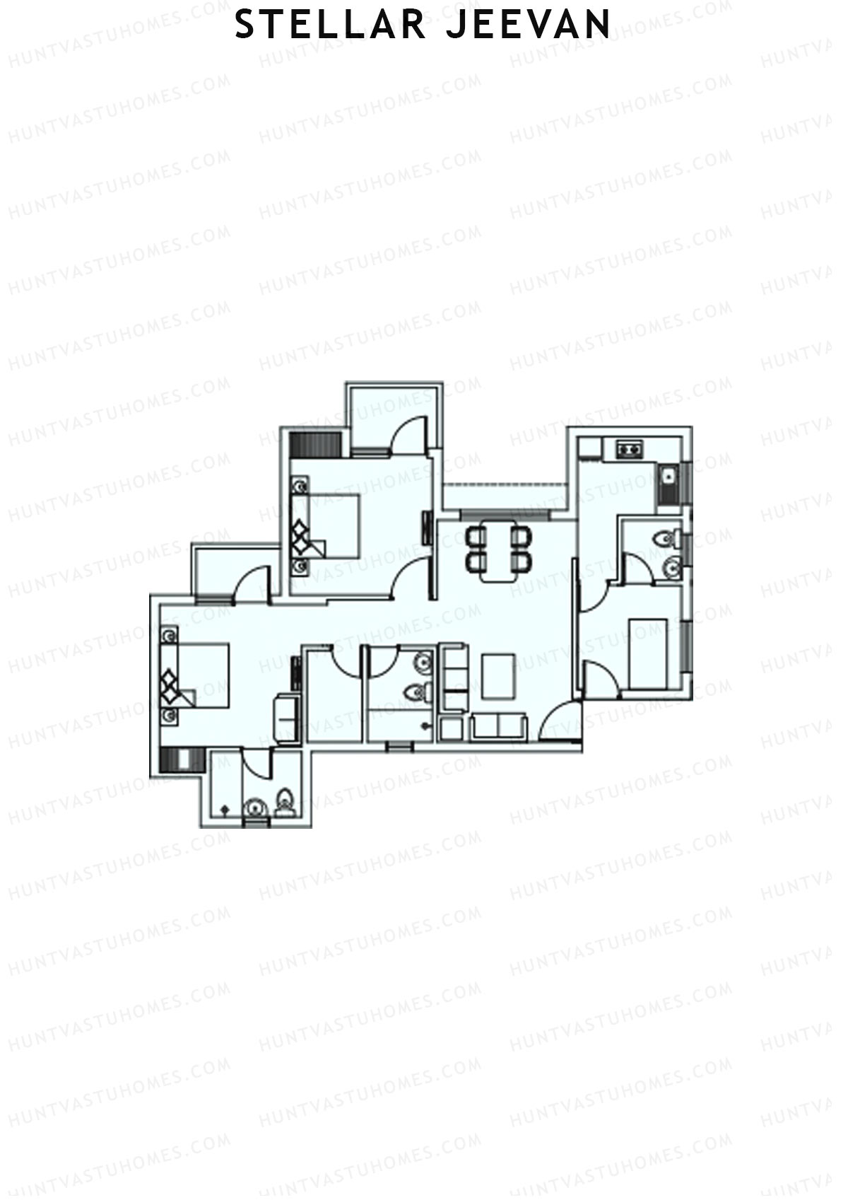 Stellar Jeevan Tower P Unit 6 Floor Plan