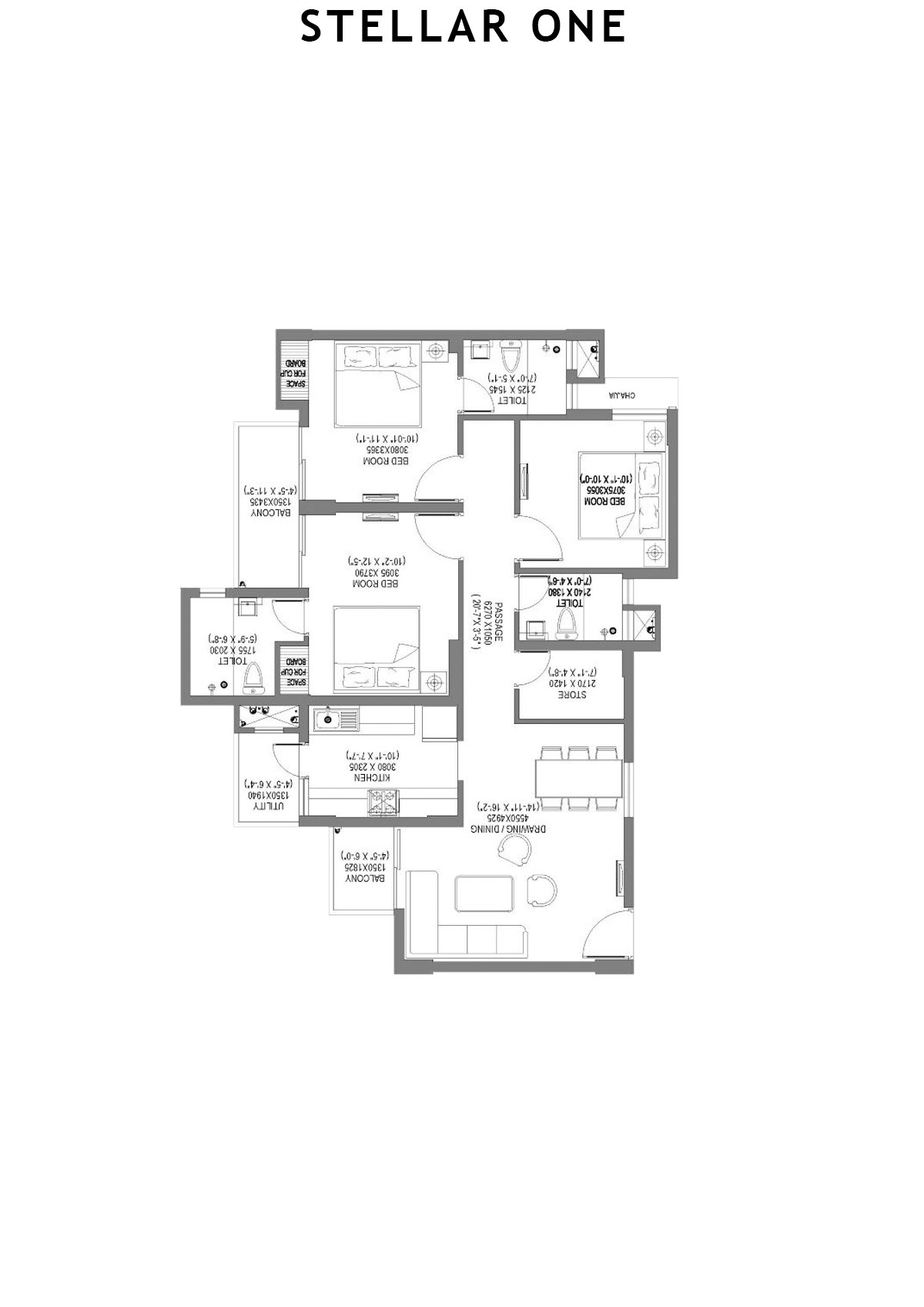 Stellar One Block F Unit 8 Floor Plan