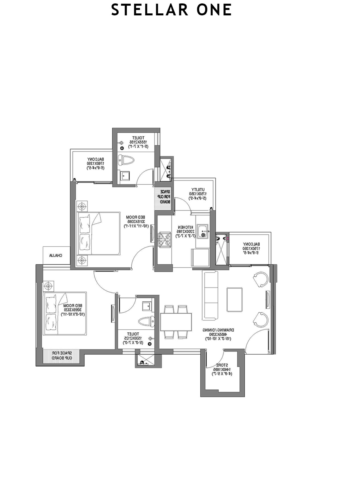 Stellar One Block H Unit 1 Floor Plan