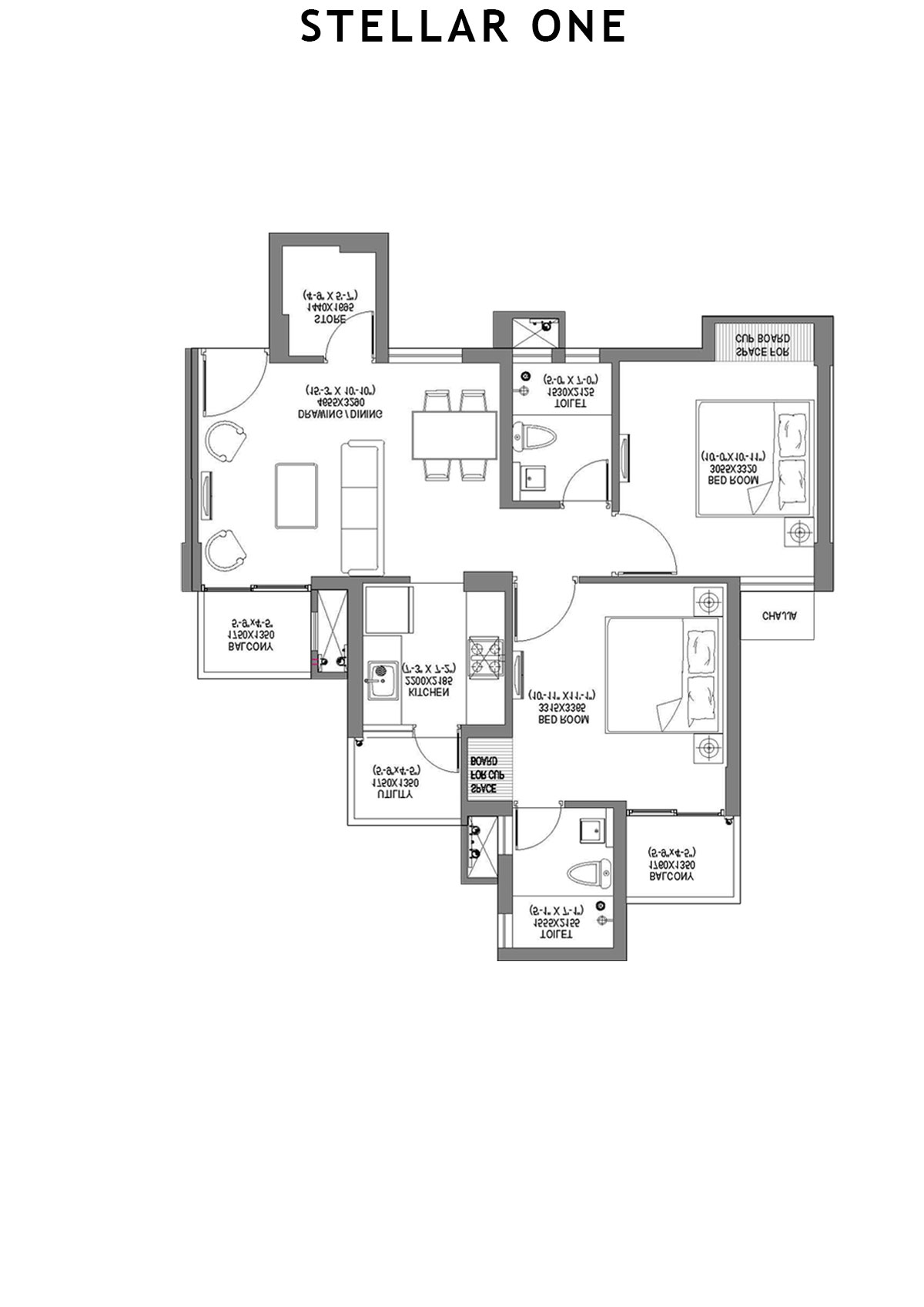 Stellar One Block H Unit 5 Floor Plan