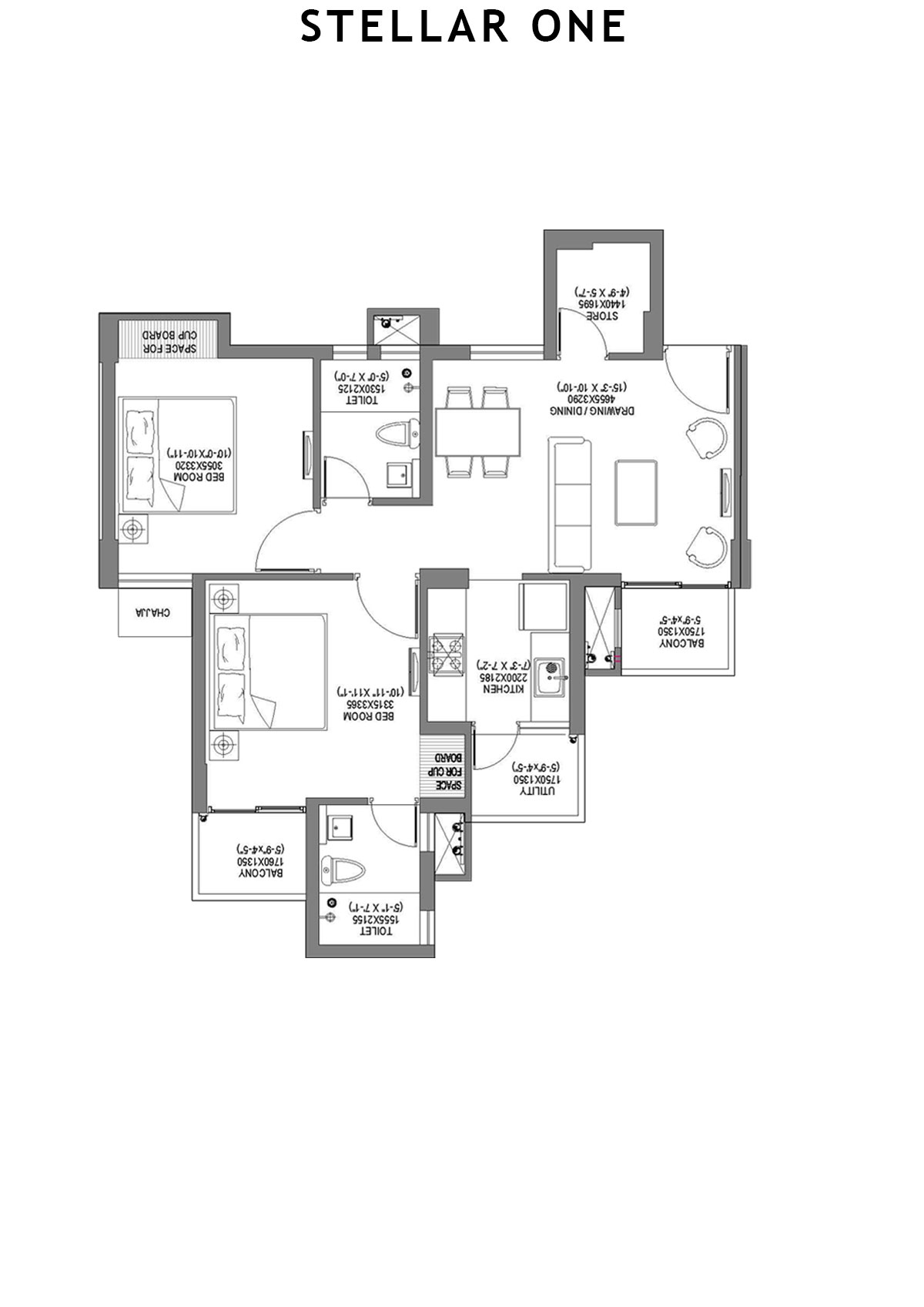 Stellar One Block H Unit 8 Floor Plan