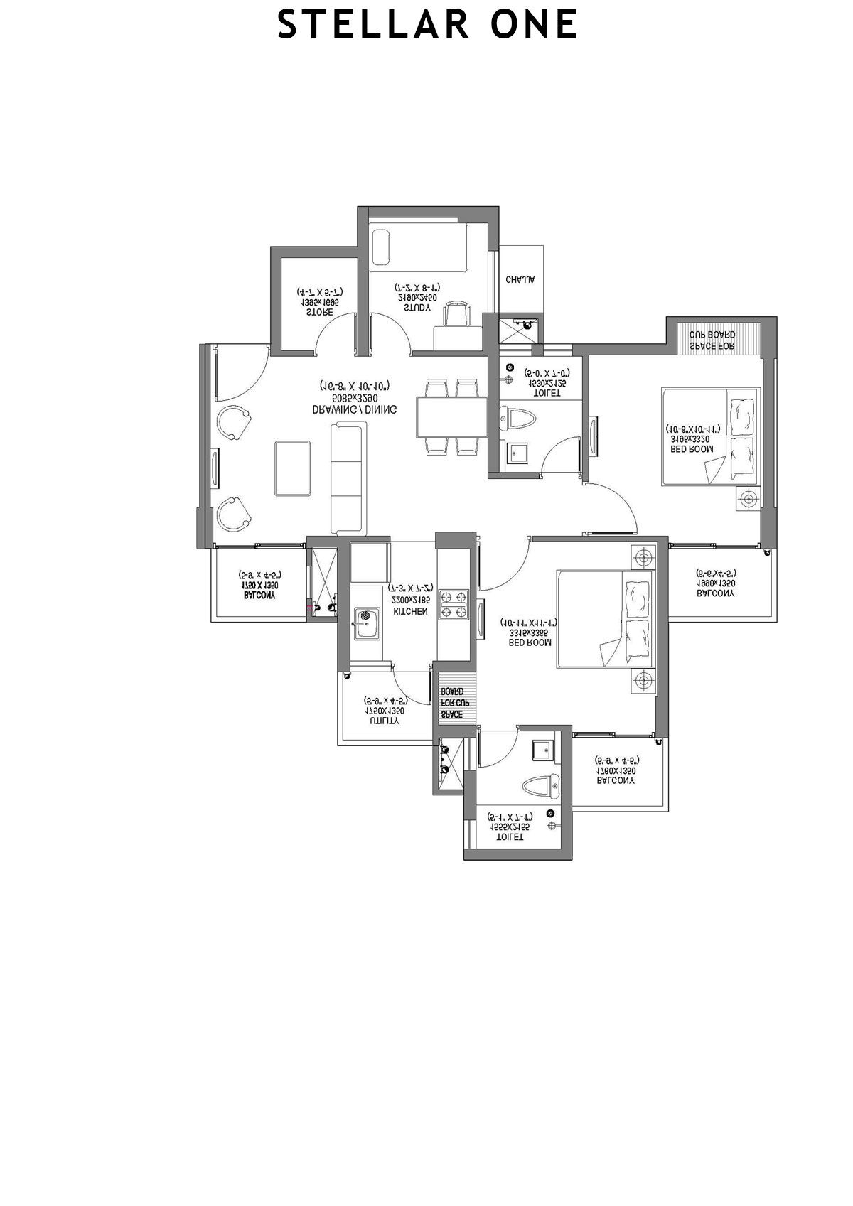 Stellar One Block K Unit 11 Floor Plan